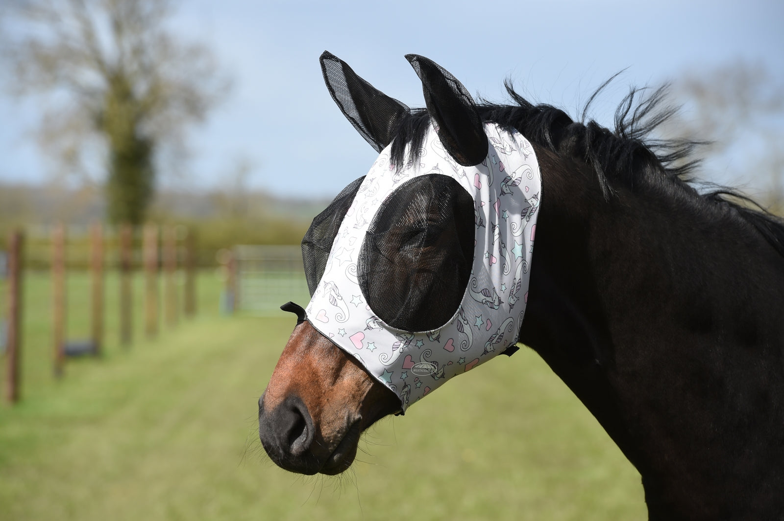 Weatherbeeta Deluxe Stretch Bug Fliegenmaske mit Ohren Fliegenschutz