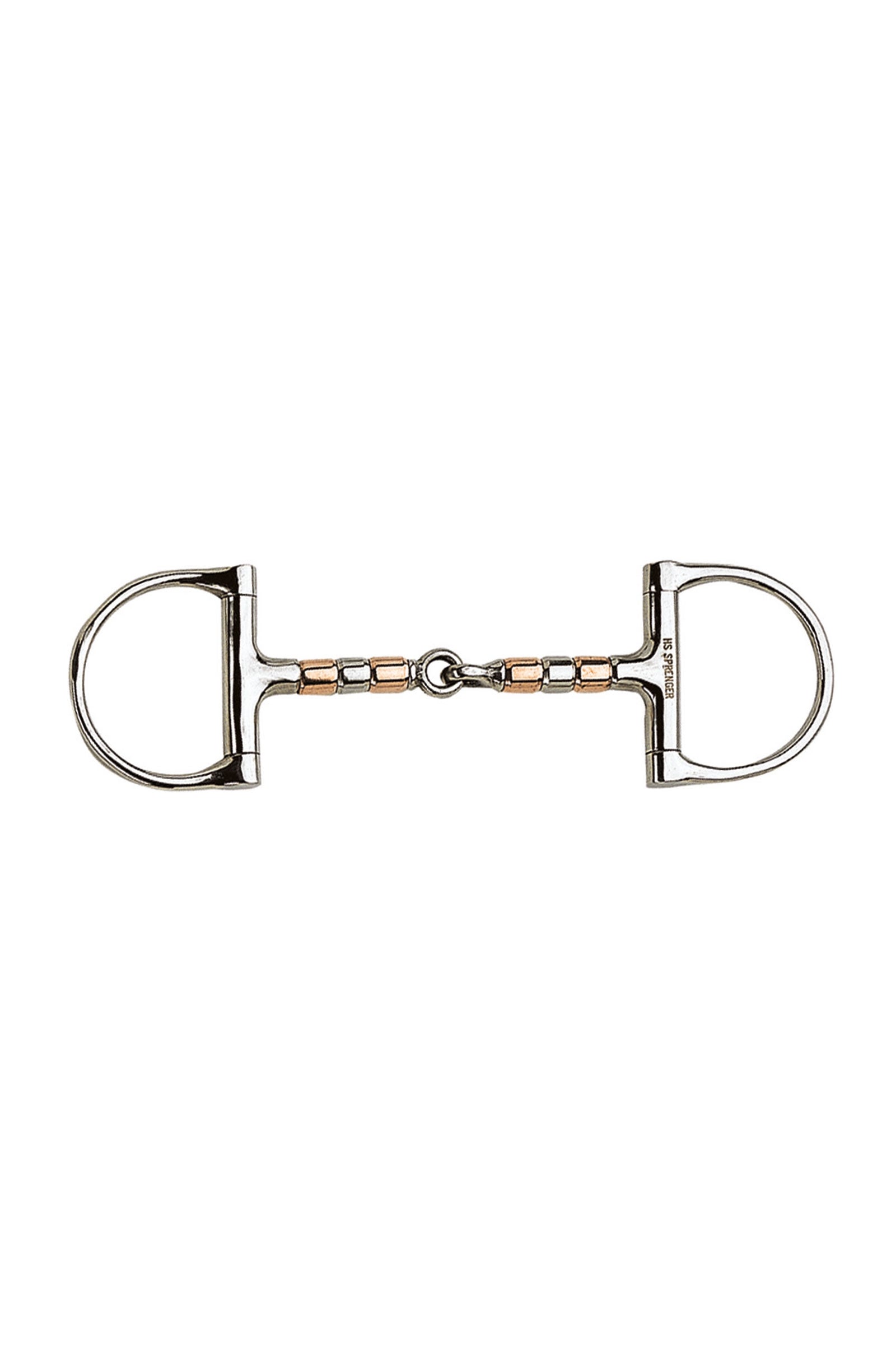 Sprenger D Ring Gebiss mit Kupferrollen, einfach gebrochen, 13 mm, Edelstahl Gebisse