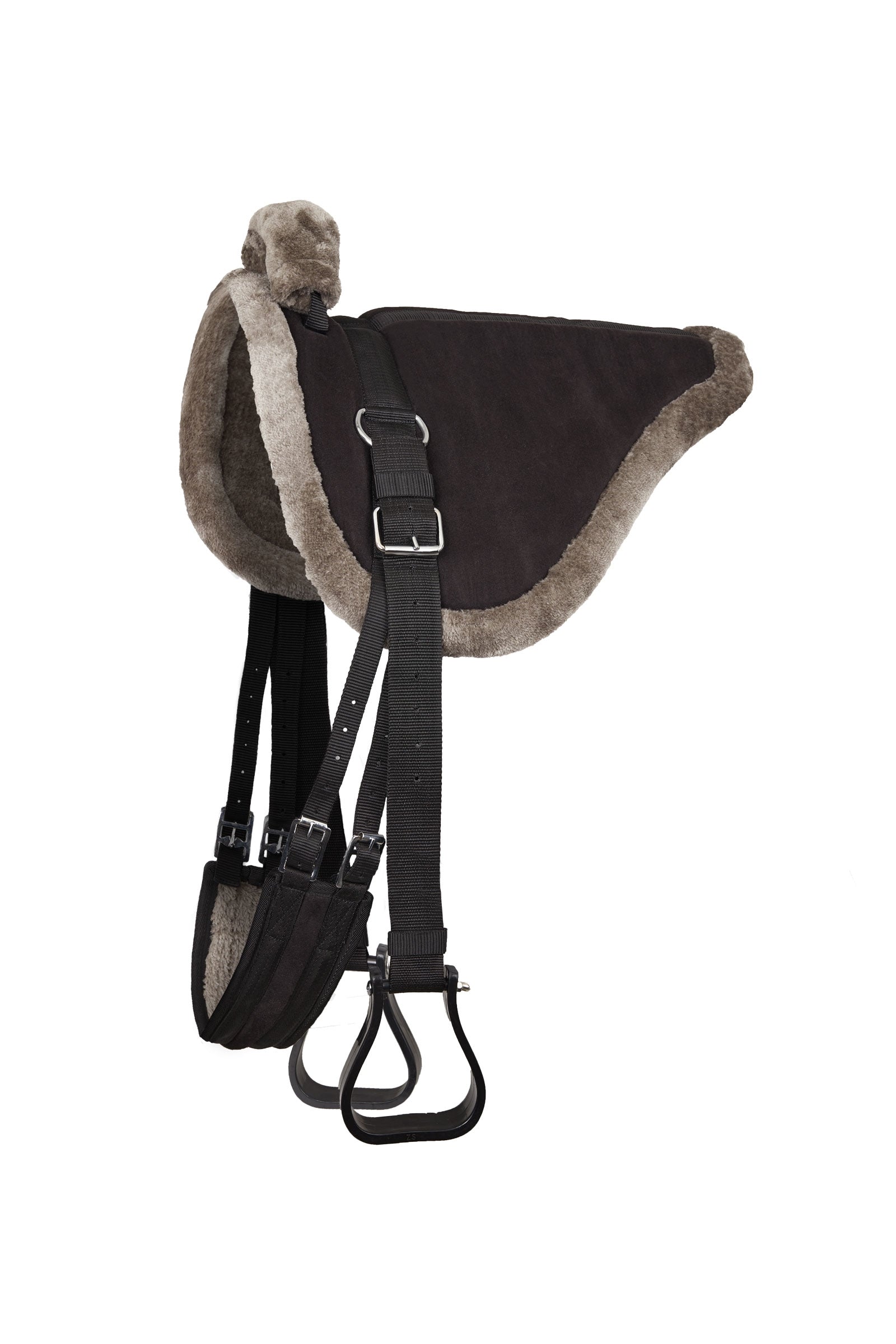 Horze PU Suede Bareback Saddle Saddles, Girths & Stirrups