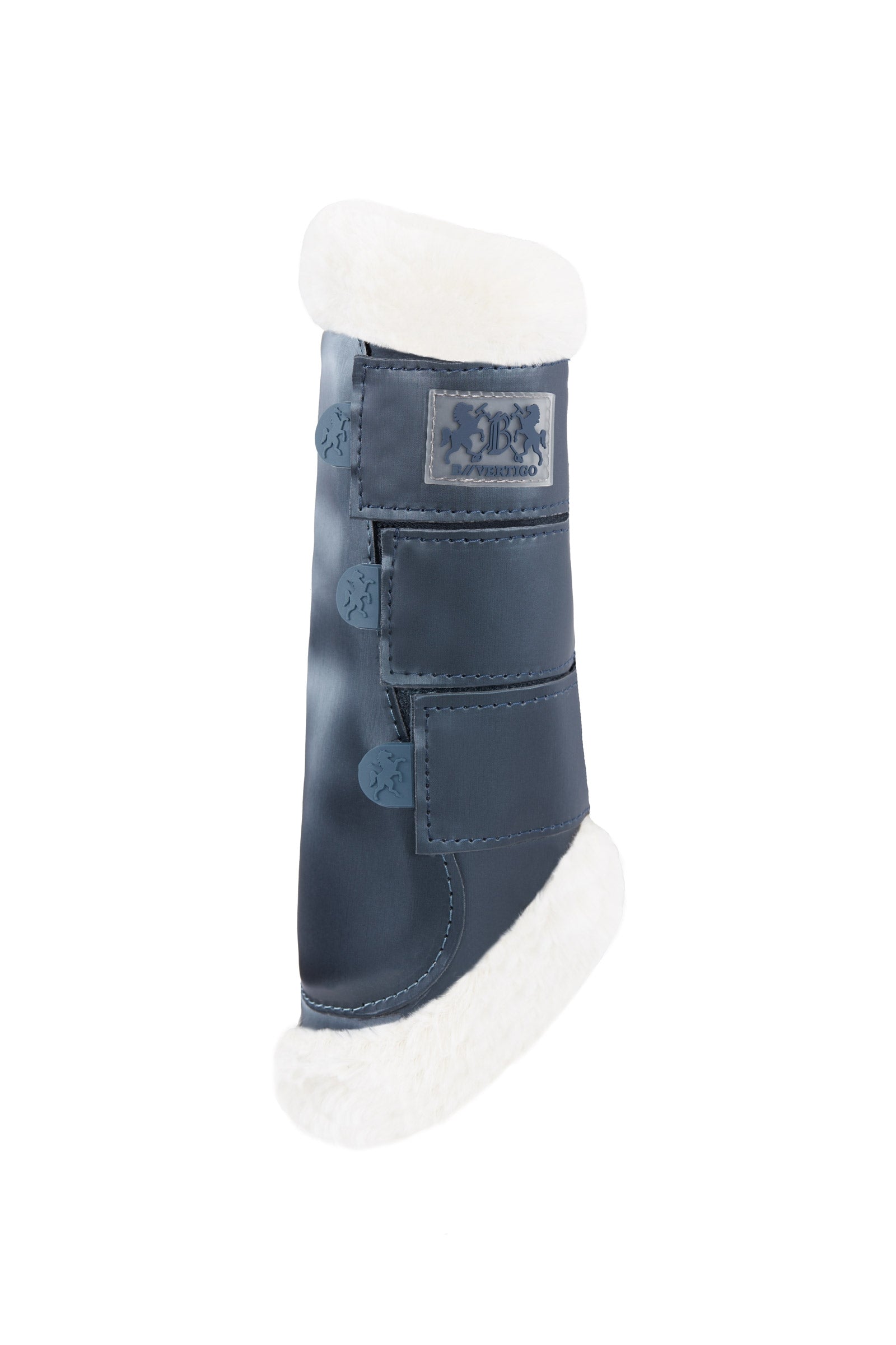 B Vertigo Drew Brushing Boots wit Faux Fur Lining Leg Protection & Hoof Protection for Horses