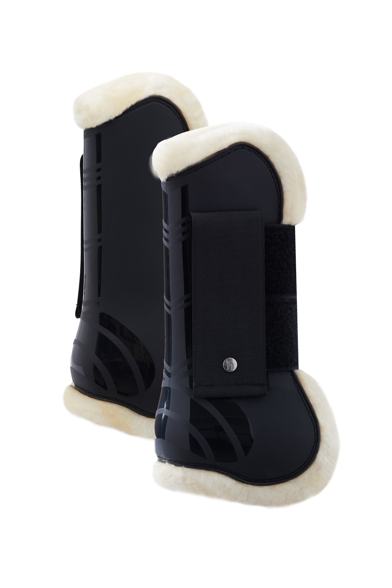 Horze Caliber Gamaschen mit Kunstfellfutter Leg Protection & Hoof Protection for Horses