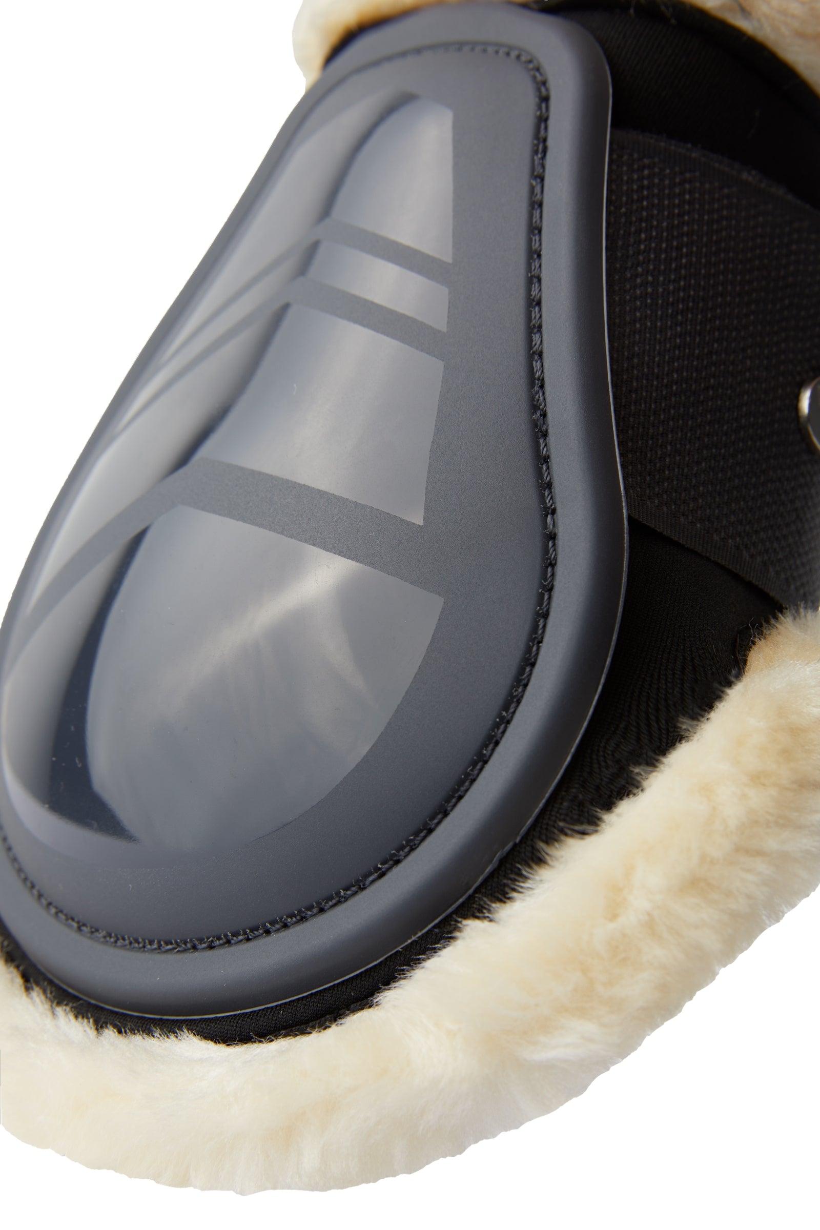 Horze Caliber Fetlock Boots with Faux Fur Lining Leg Protection & Hoof Protection for Horses