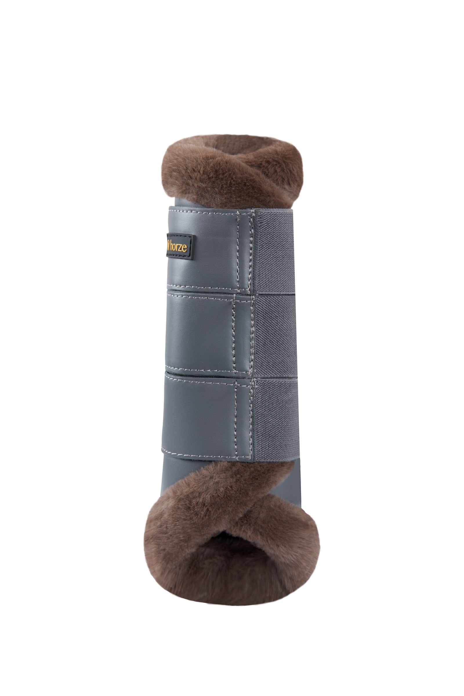 Horze Houston Brushing Boots with Faux Fur Lining Leg Protection & Hoof Protection for Horses