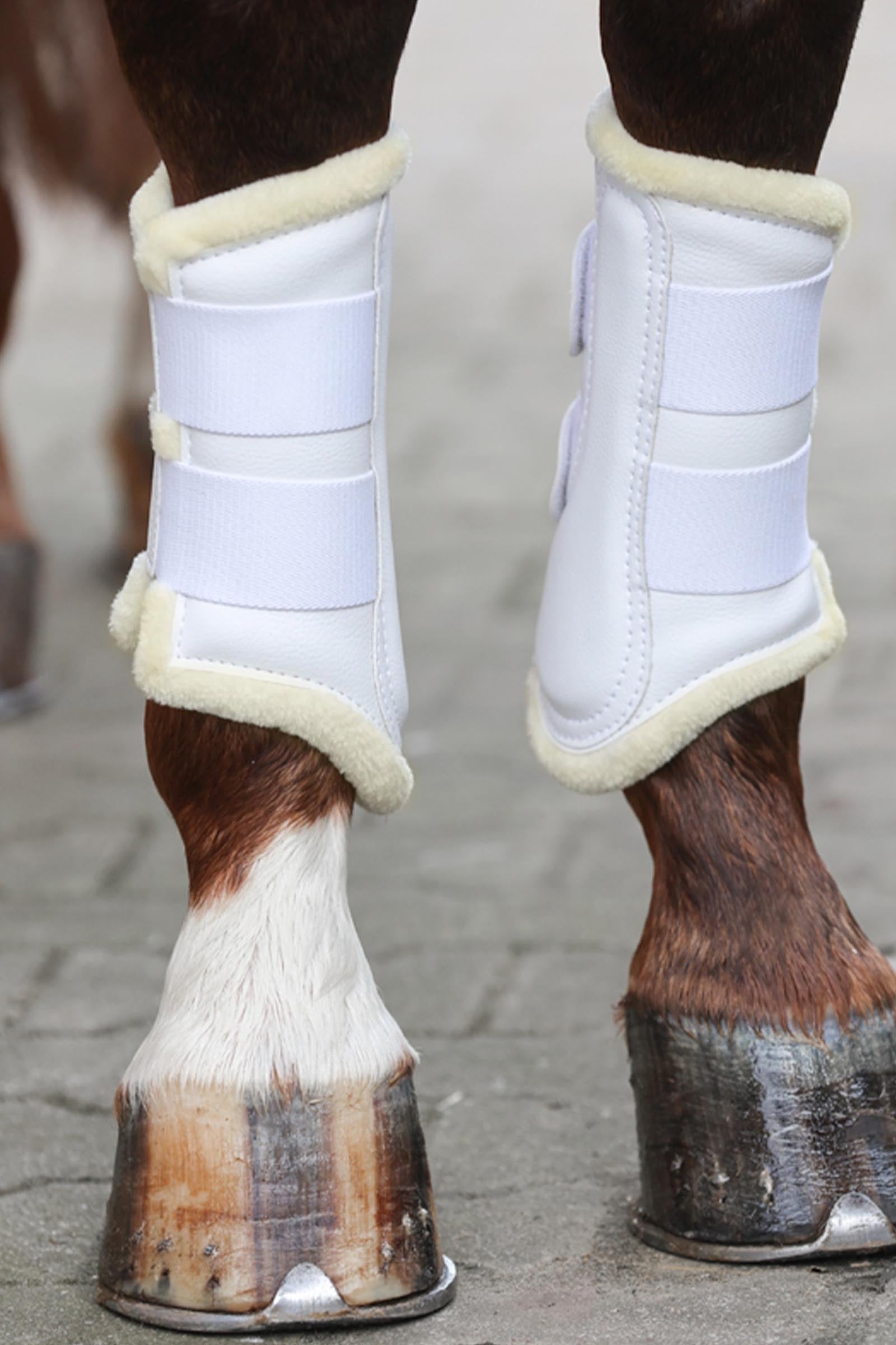 Kavalkade Anatomic Synthetic Leather Boots With Faux Fur Leg Protection & Hoof Protection for Horses