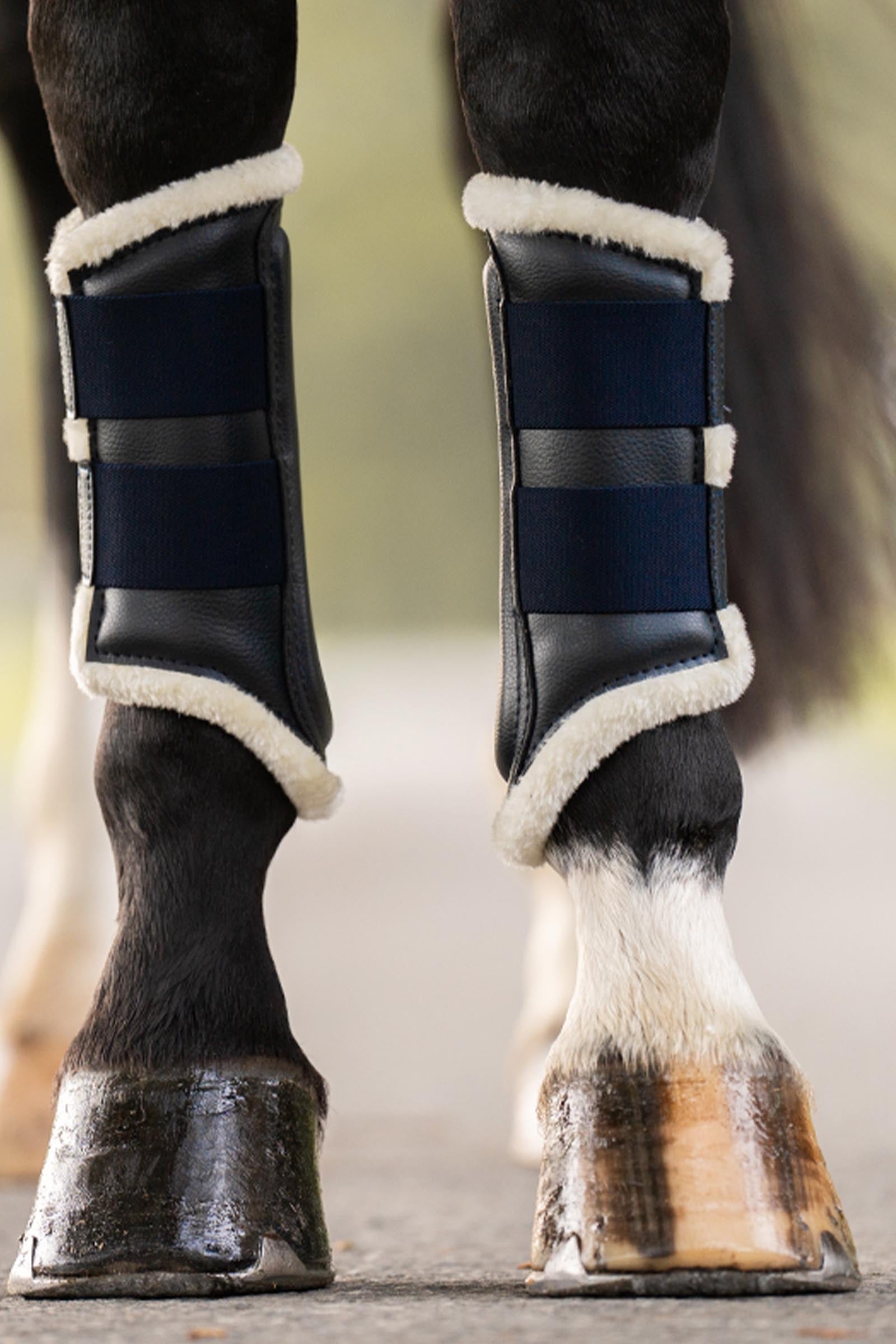 Kavalkade Anatomic Synthetic Leather Boots With Faux Fur Leg Protection & Hoof Protection for Horses