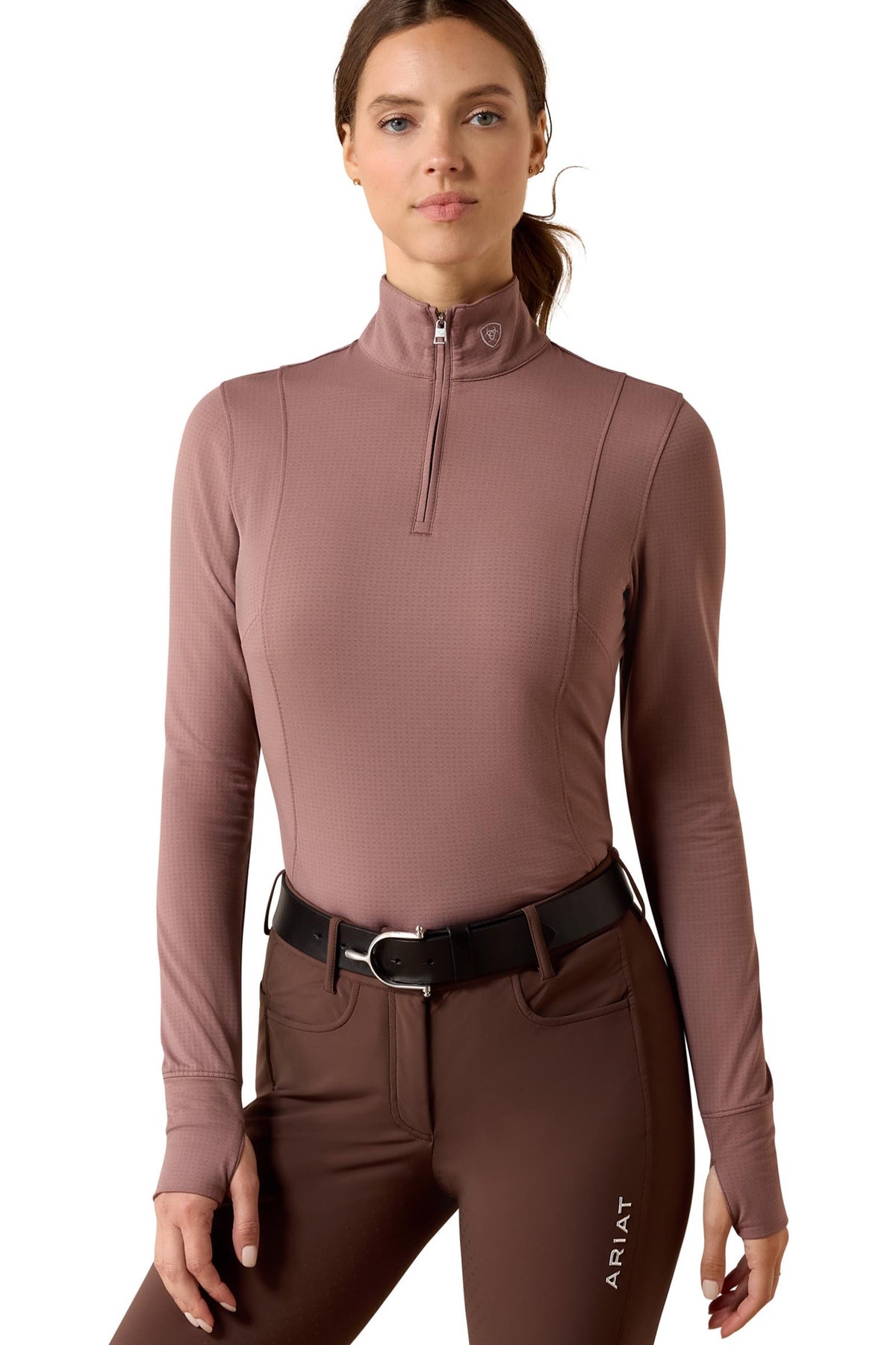 Ariat Damen Gridwork 2.0 Baselayer mit 1/4-Reißverschluss Damen Reitbekleidung