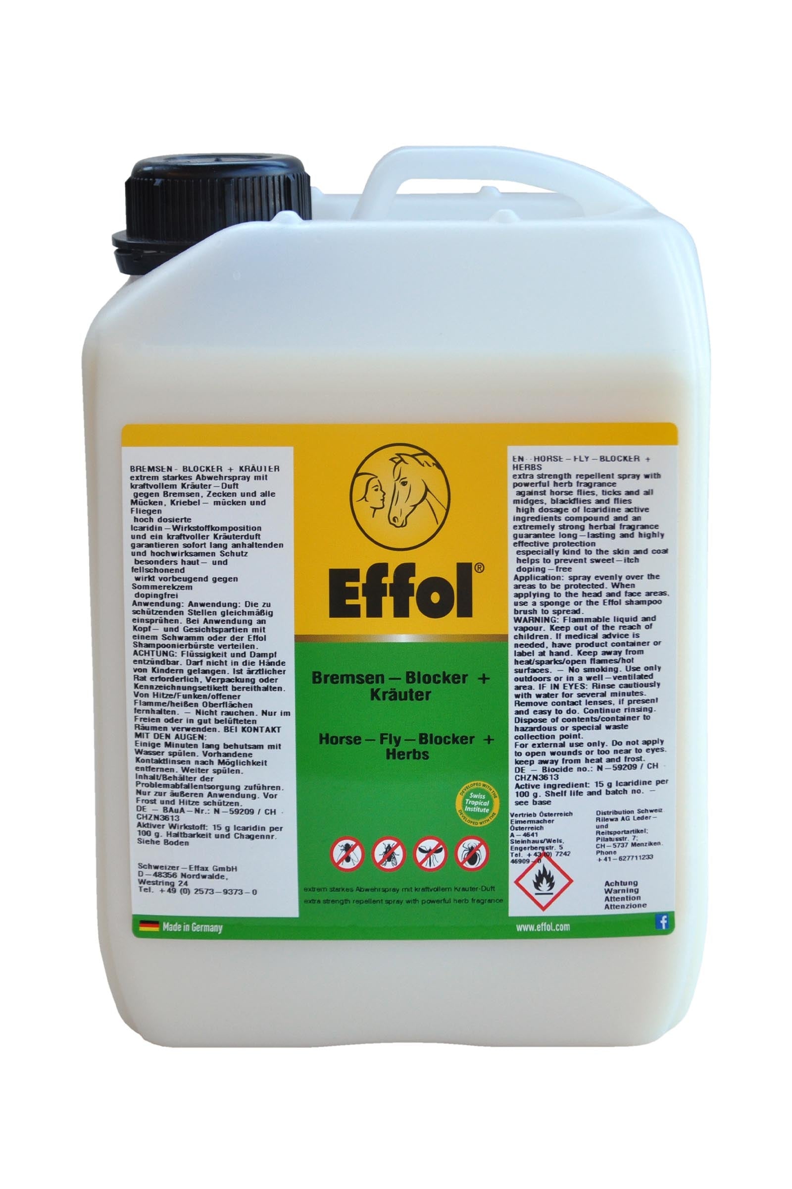 Effol Horsefly-Blocker + Herbs, 2,5 l Antifly Protection for Horses