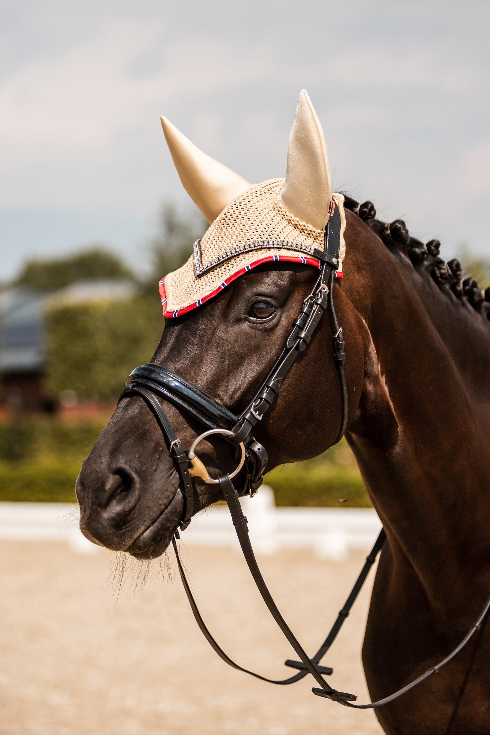 B Vertigo Amory Soundless Ear Net Saddle Pads