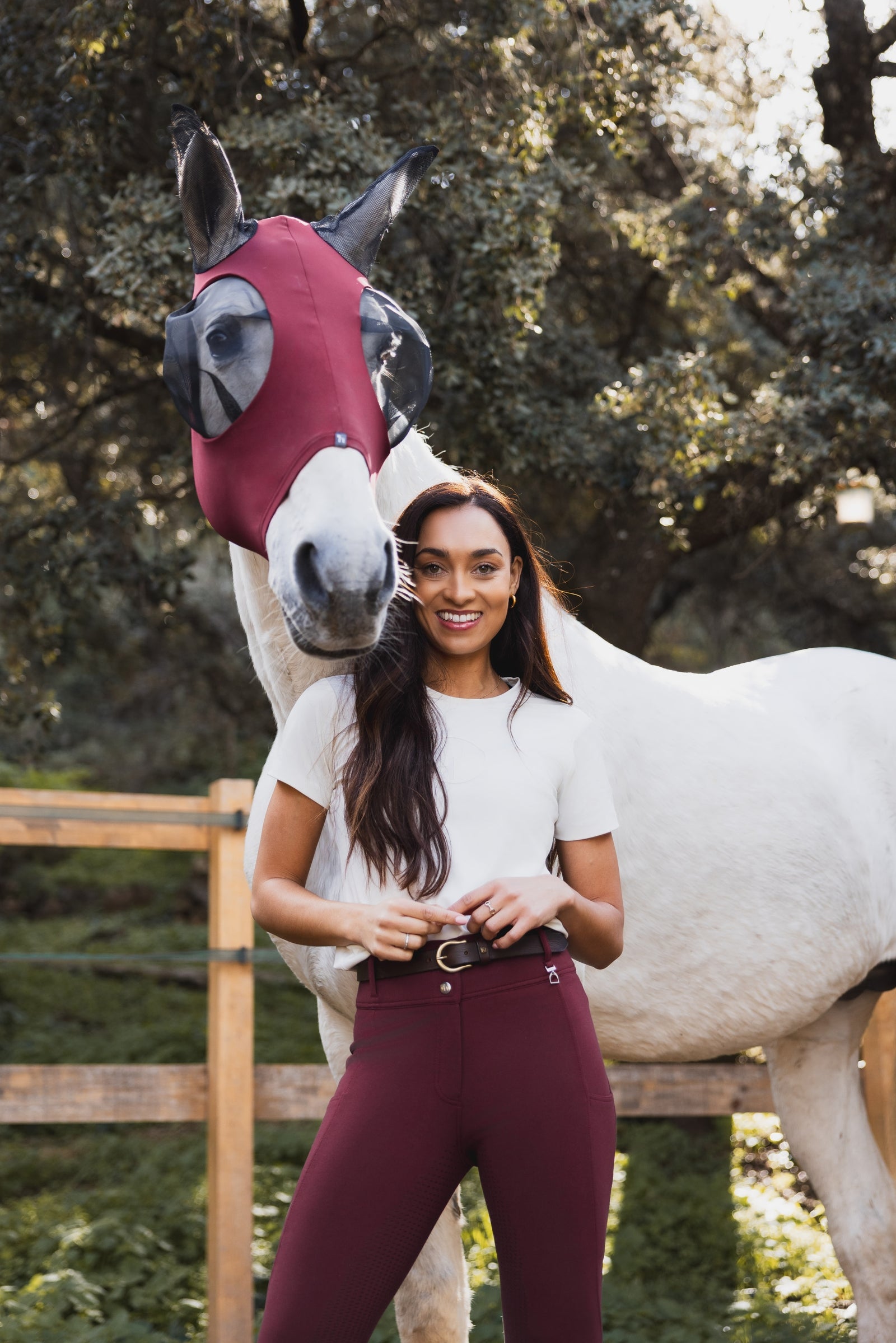 Horze Elastic Pull-On Fly Mask Antifly Protection for Horses