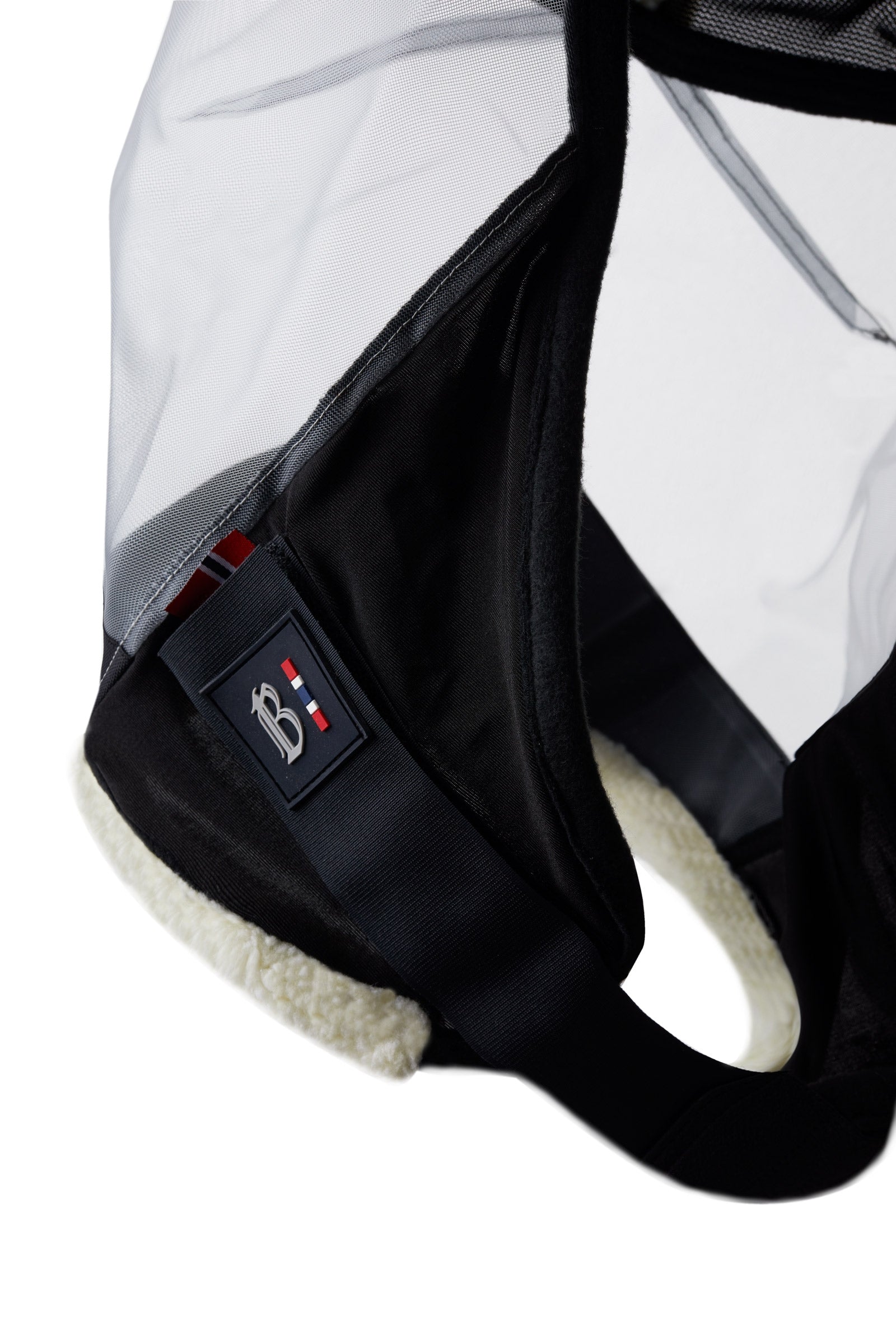 B Vertigo Delux Fly Mask with Fake Fur Antifly Protection for Horses