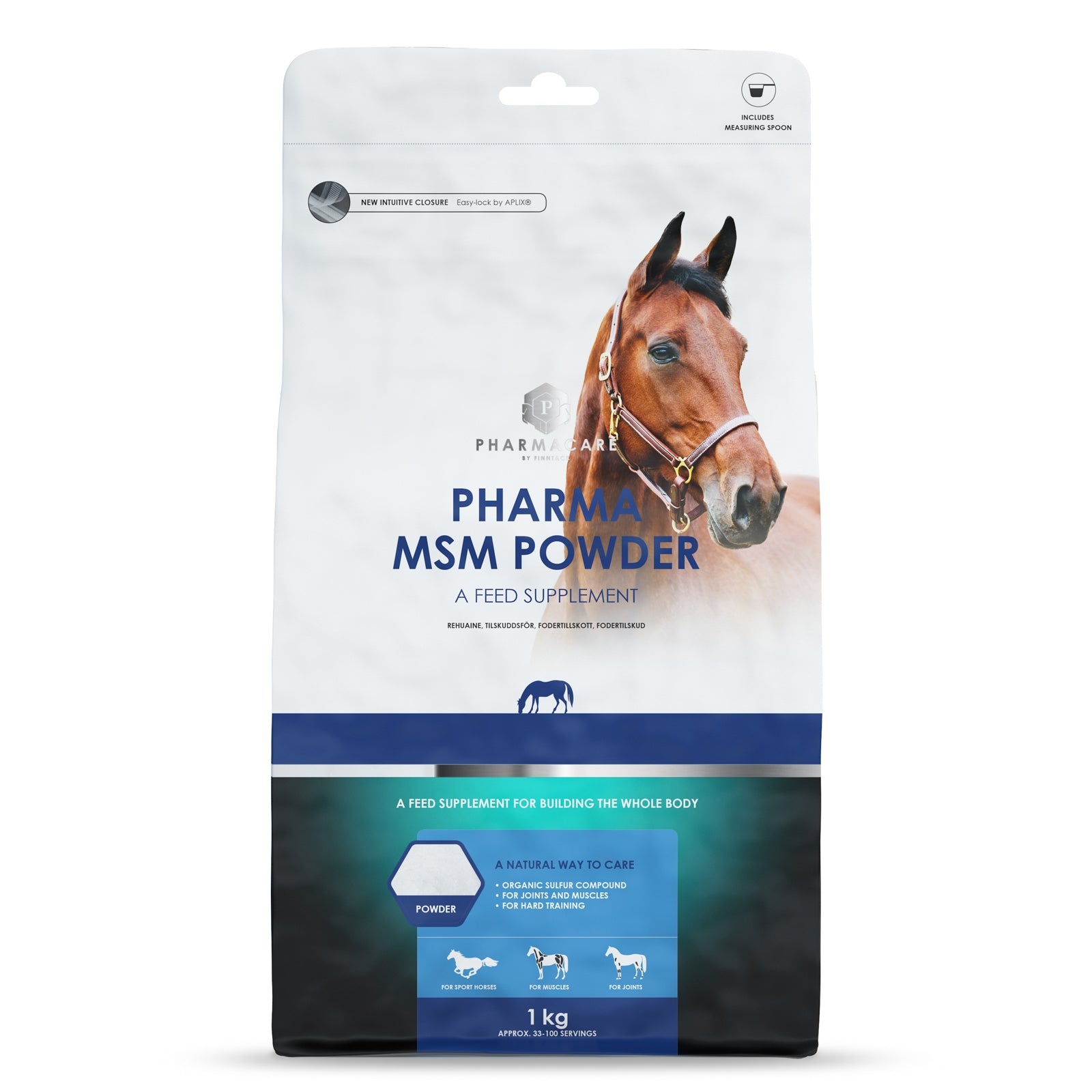 Pharmacare Pharma MSM-Pulver, 1 kg Horse Feed & Nutrition