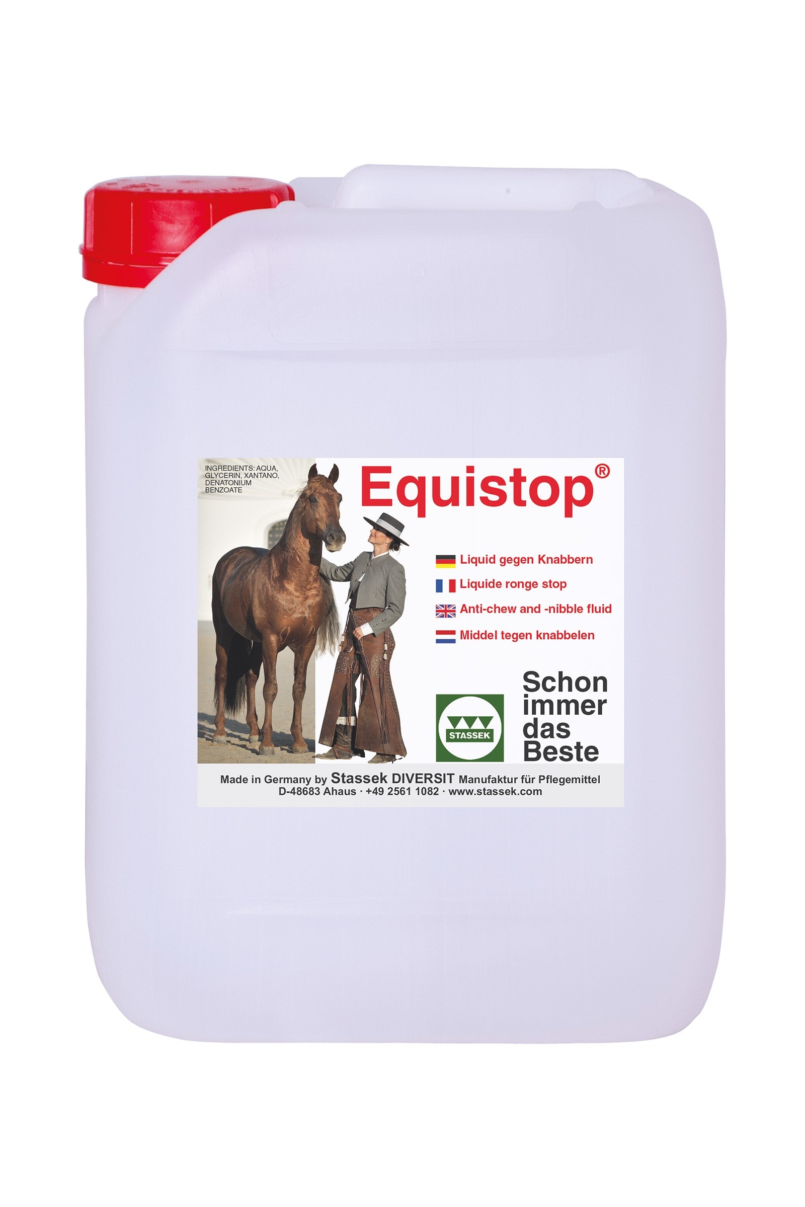 Stassek Equistop® Liquid gegen Knabbern, 2 Liter Stall-Zubehör