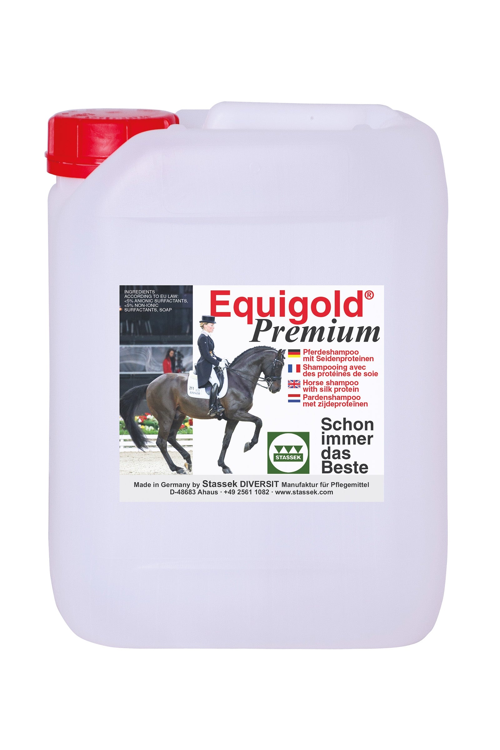 Stassek Equigold Premium Pferdeshampoo, 2 Liter Pflege