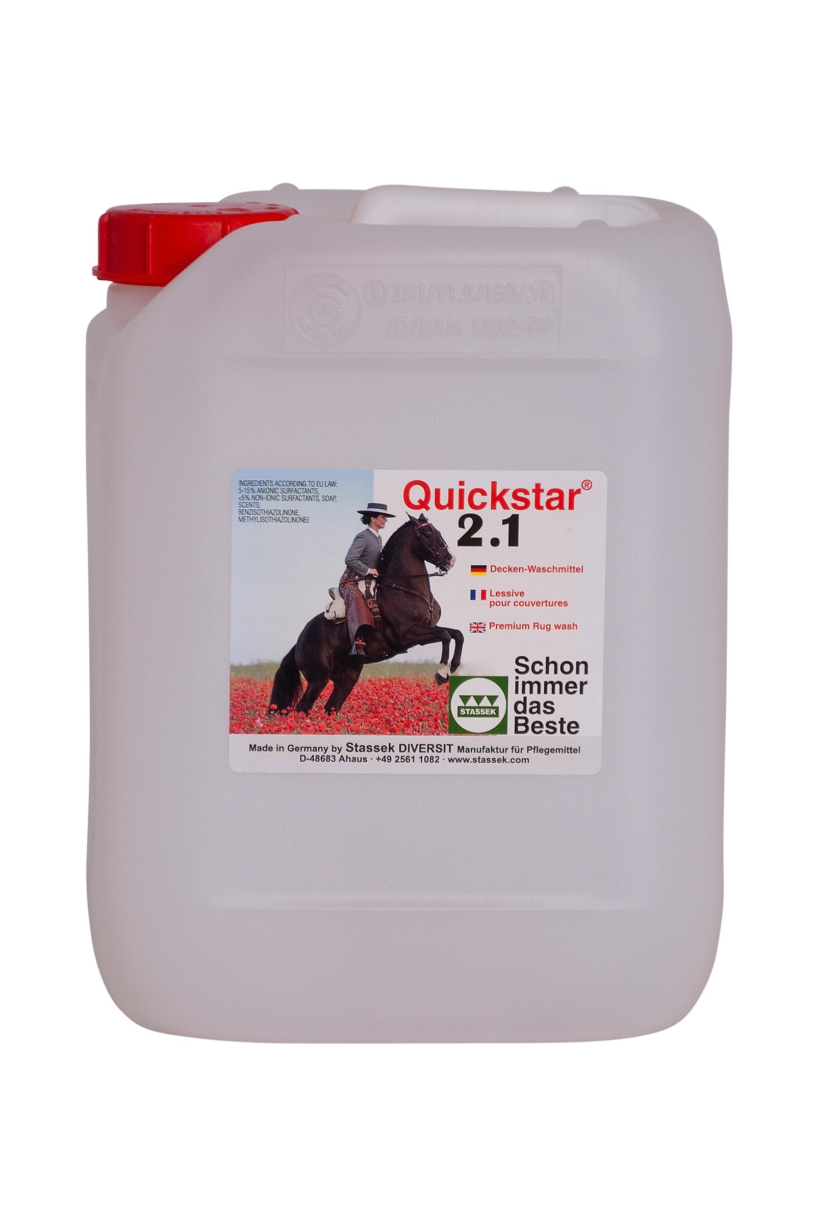 Stassek Quickstar 2.1 Premium-Waschmittel für Pferdedecken, 2 Liter Pflege