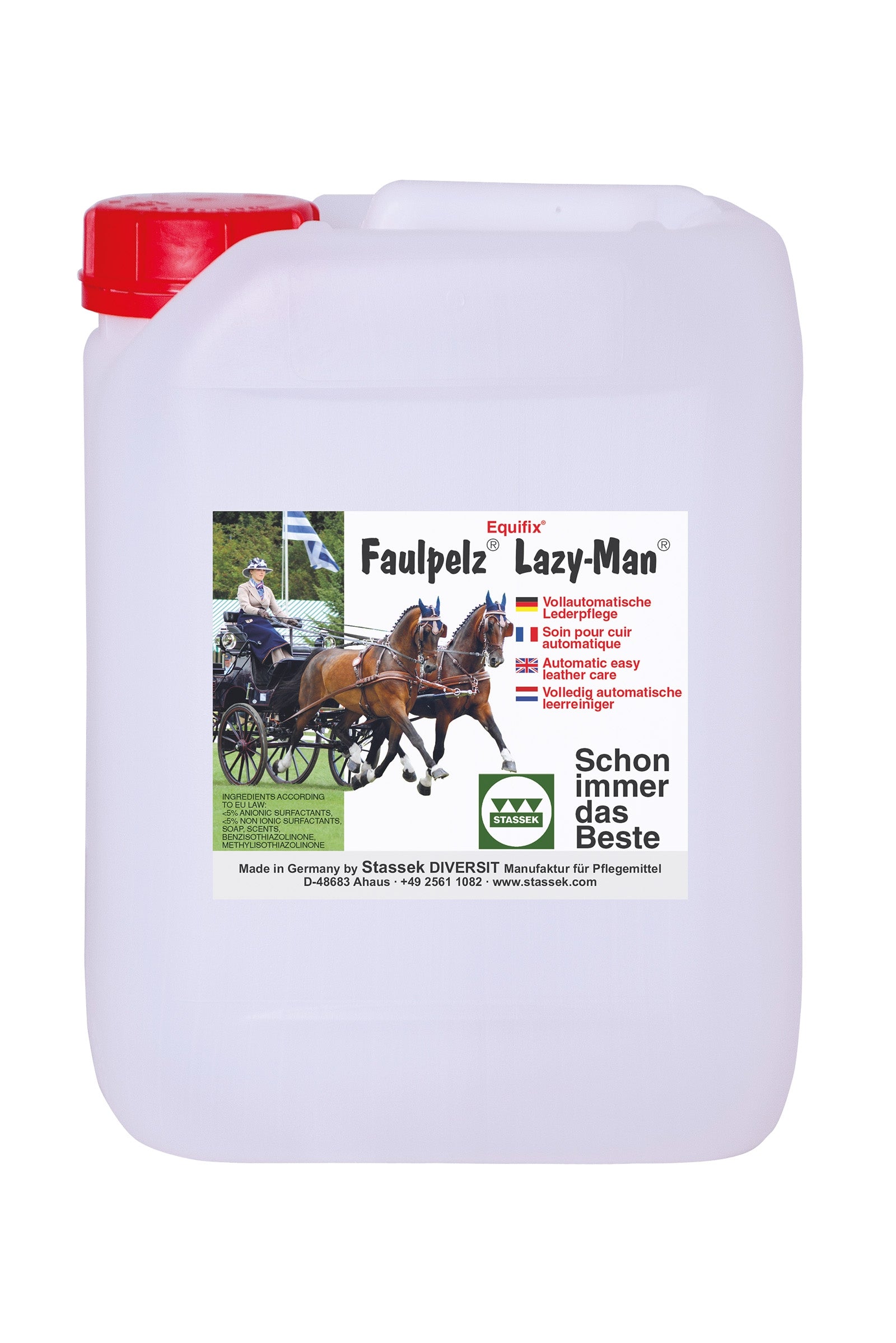 Stassek Equifix Faulpelz Lazy-Man Vollautomatische Lederpflege, 5 Liter Pflege