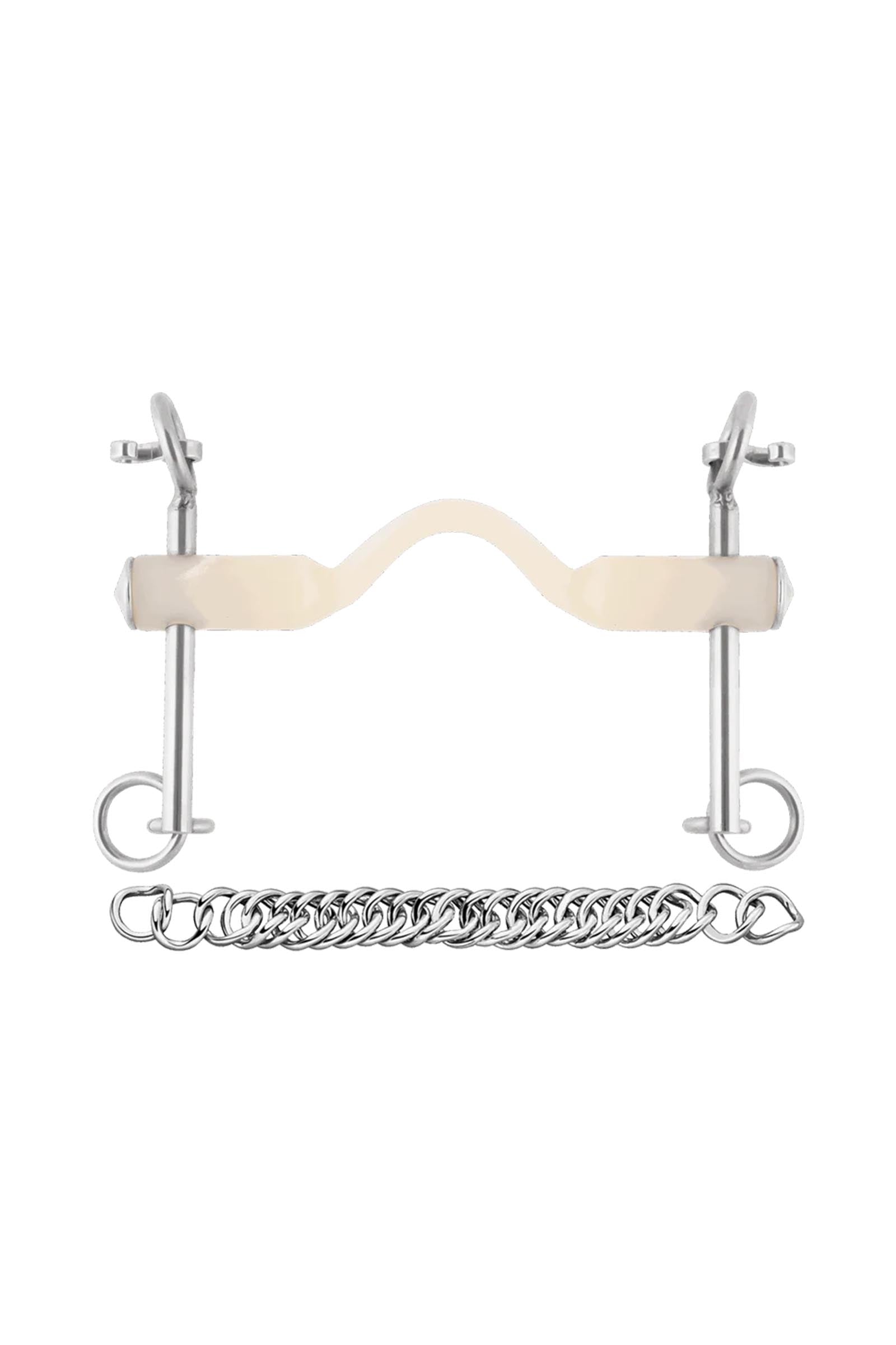 Sprenger Nathe Kandare, 20 mm, mit Zungenfreiheit, kurze Anzüge, Thermoplastik Gebisse