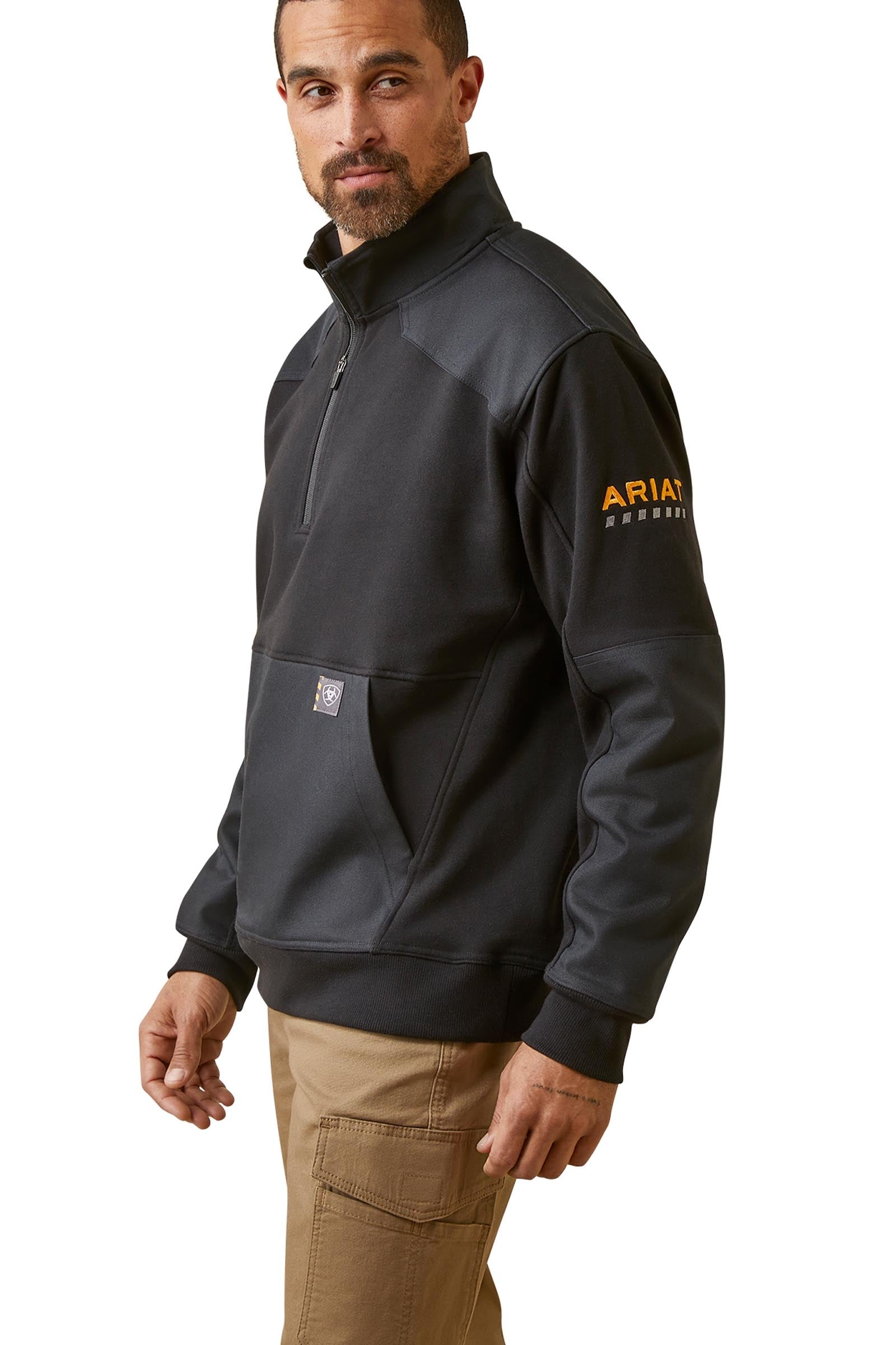 Ariat Rebar Workman Duracanvas Herren Sweatshirt mit 1/4-Reißverschluss Herren Reitbekleidung