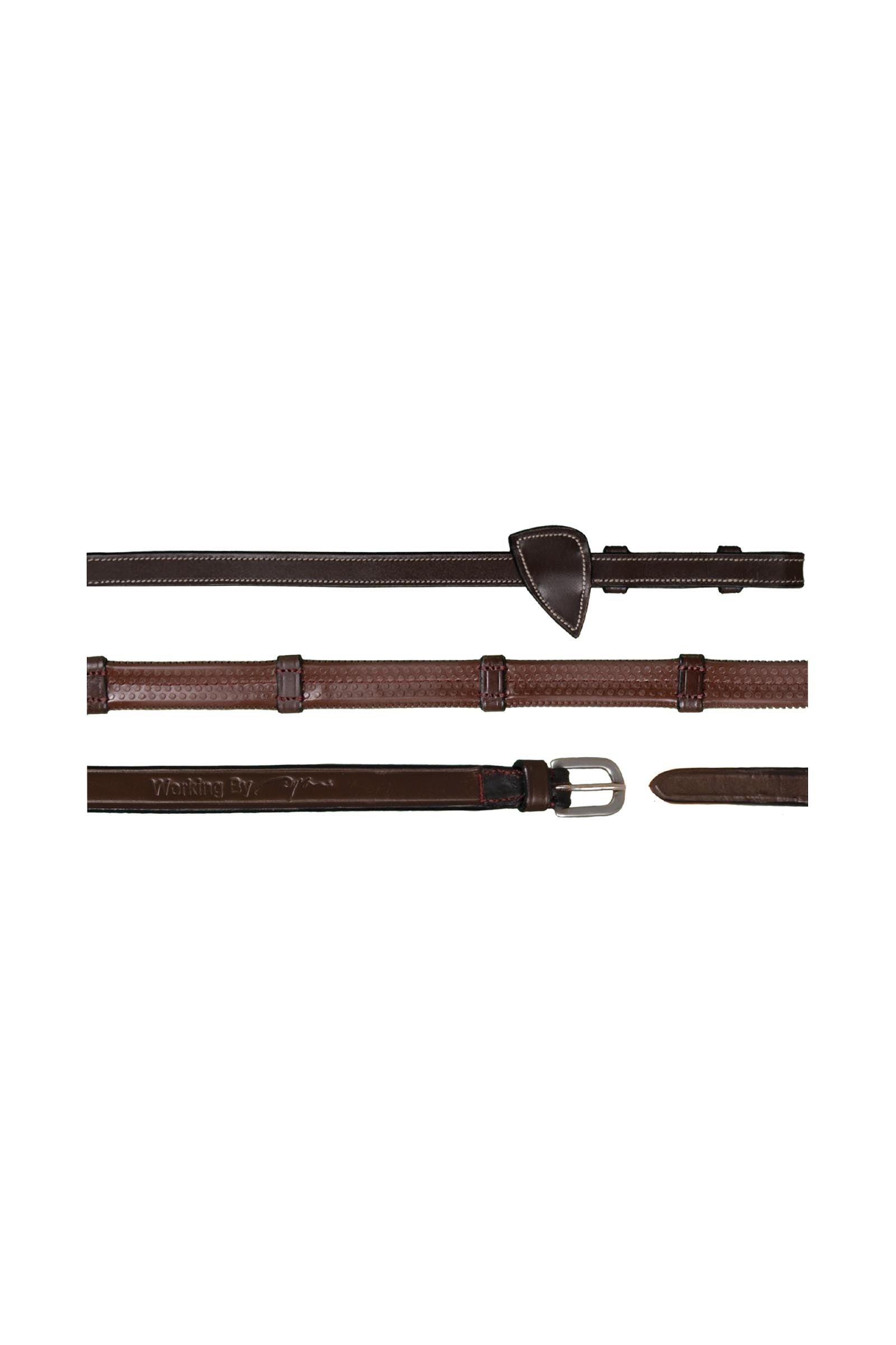 Dy'on Working Gummizügel (13 mm) mit 7 Lederstegen Trensenzäume & Zügel