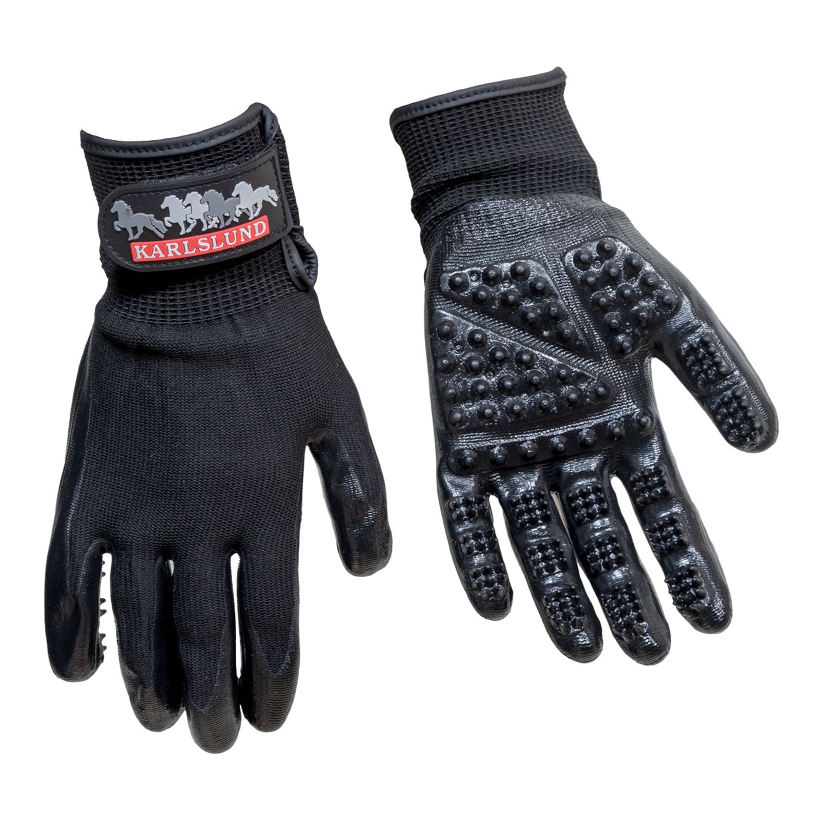 Karlslund Pflegehandschuhe Pferde Putzzeug