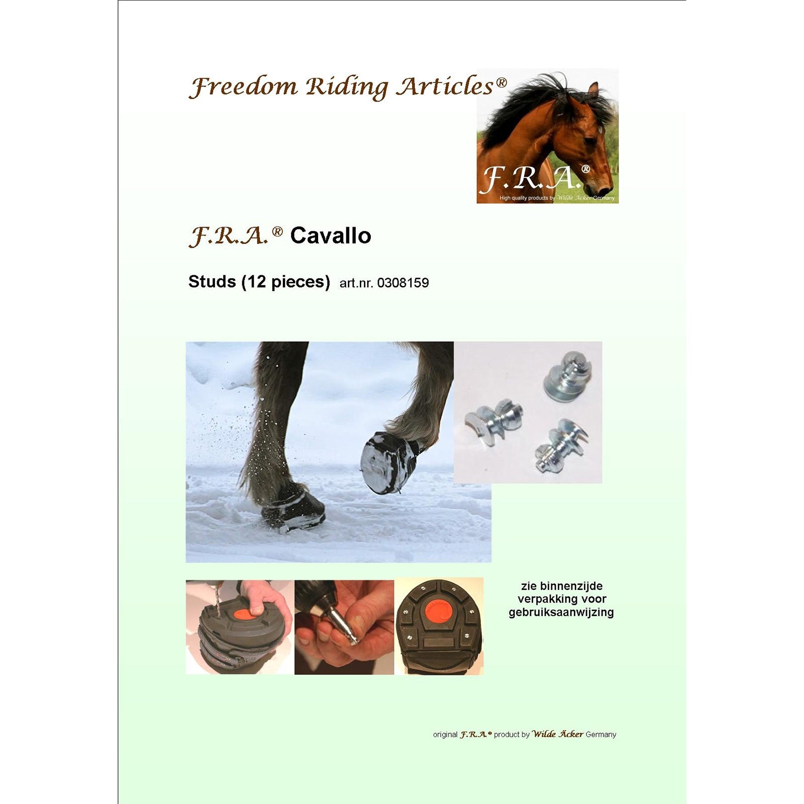Cavallo Hoof Boots F.R.A. Stollen Set, 12 Stk Leg Protection & Hoof Protection for Horses
