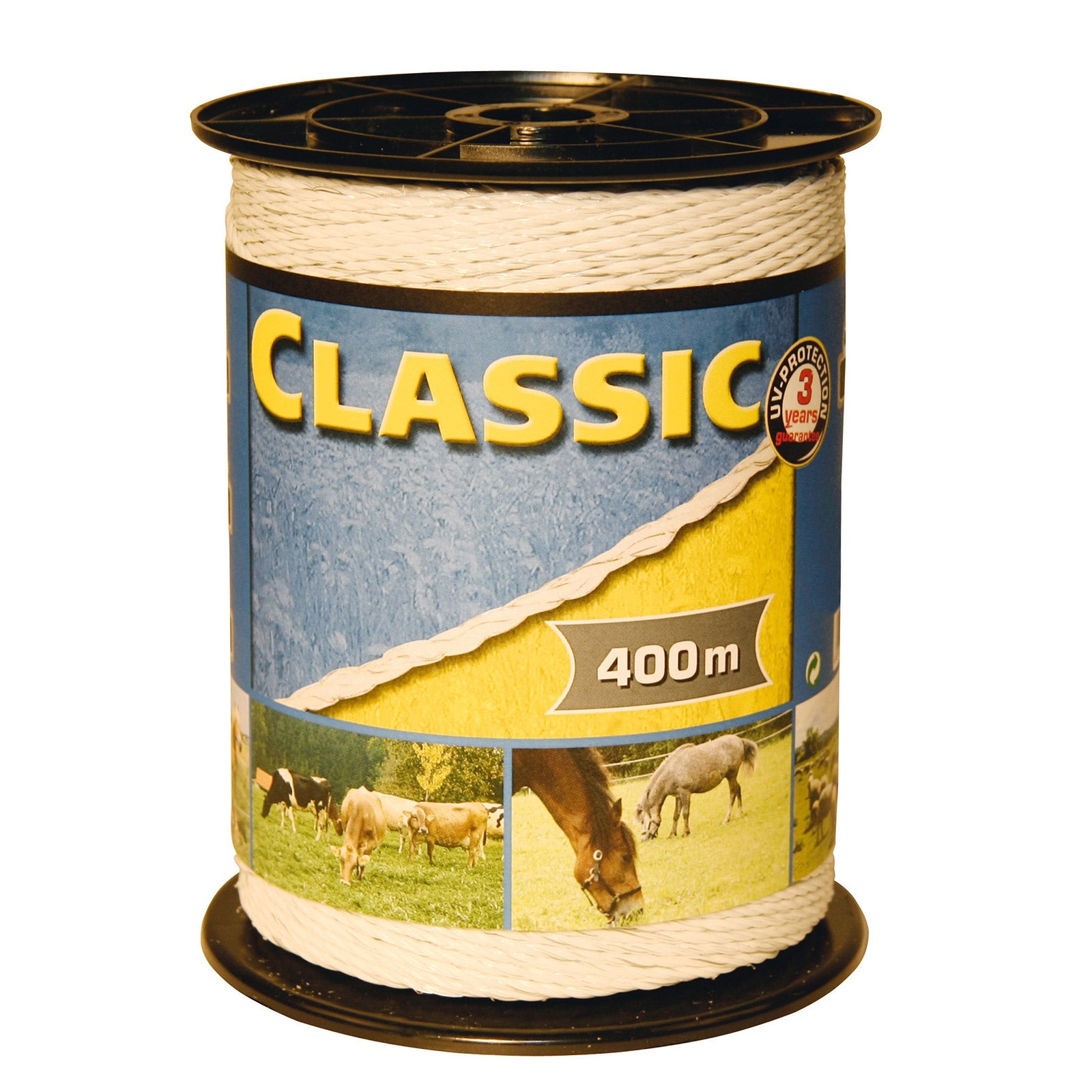 Kerbl Classic Weidezaunlitze, 400m 9x 0,20 Niro, weiß Weidezaun