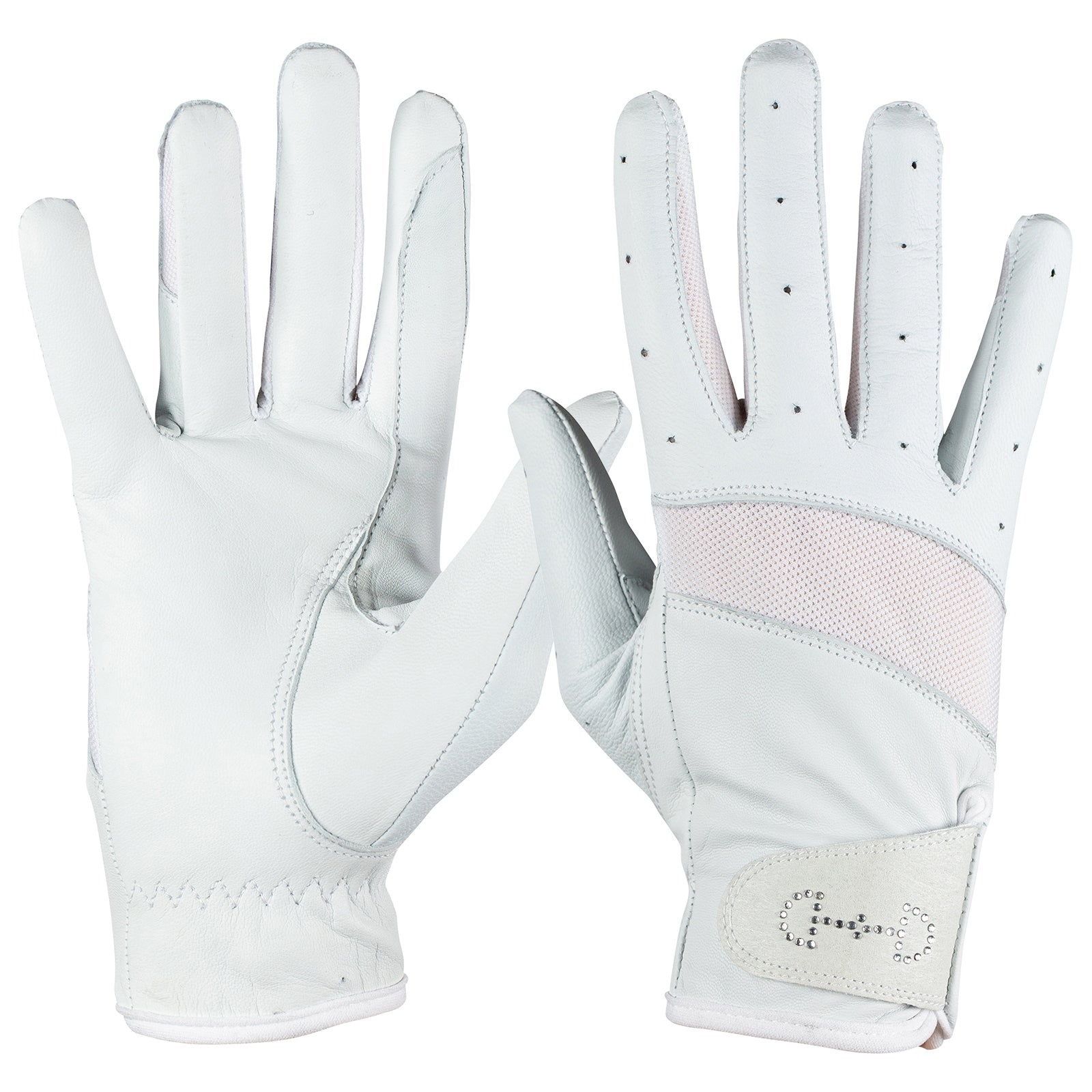 Horze Women's Leather Mesh Riding Gloves Riding Gloves