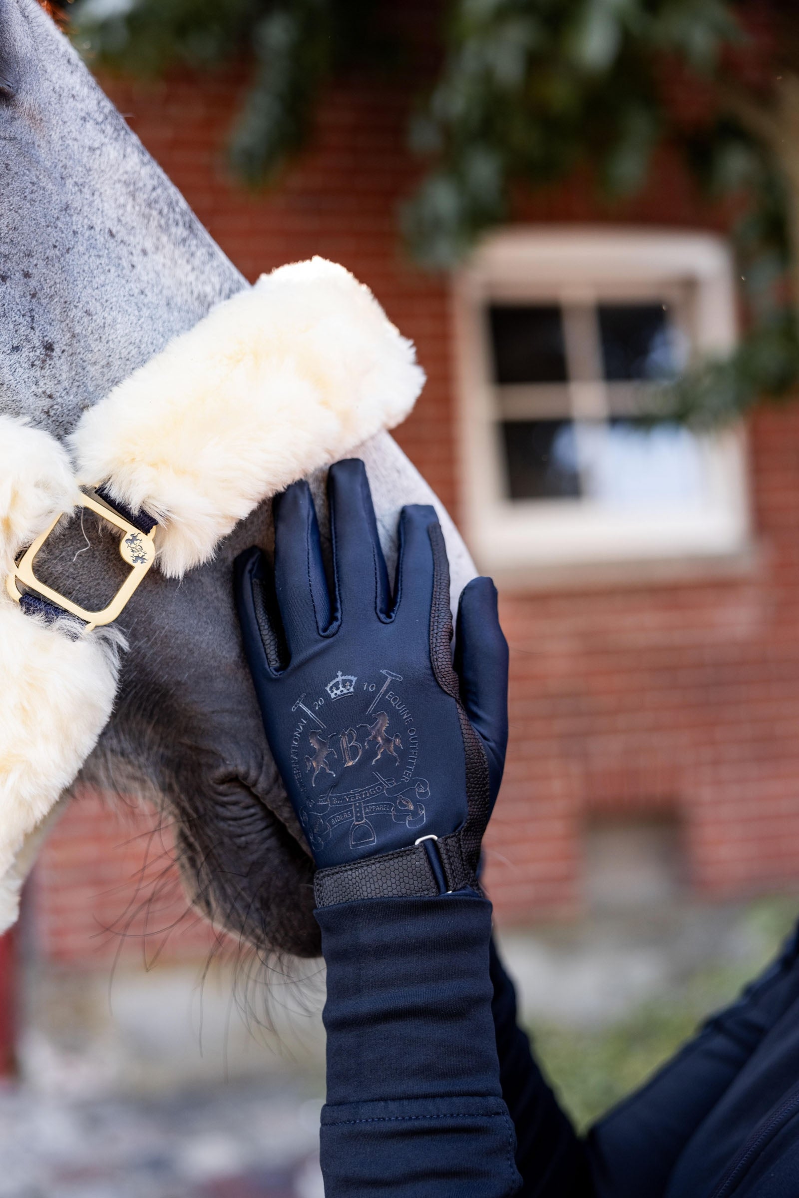 B Vertigo Laia Women's Riding Gloves with Logo Print Riding Gloves