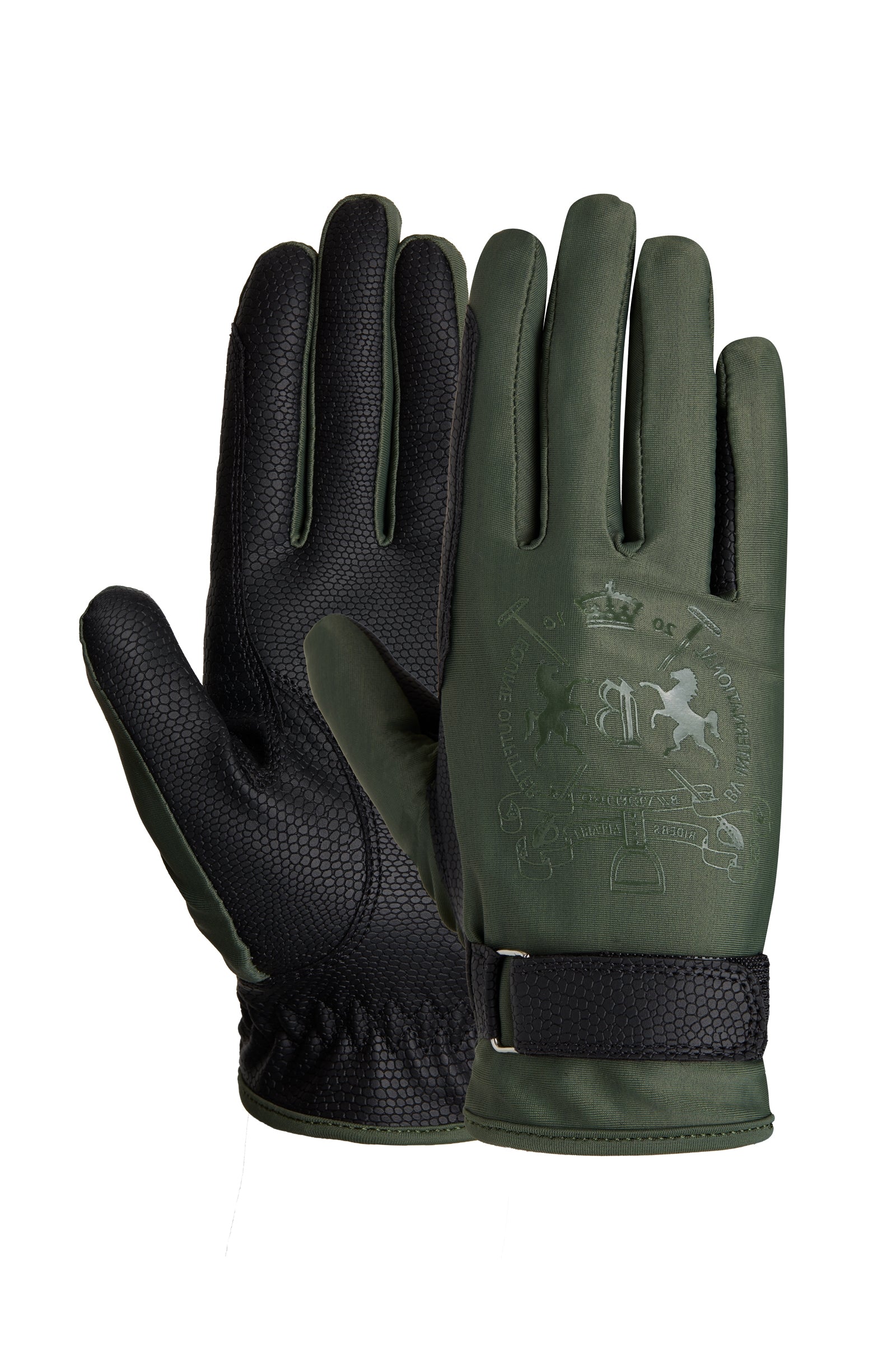 B Vertigo Laia Damen Reithandschuhe mit Logo Print Reithandschuhe