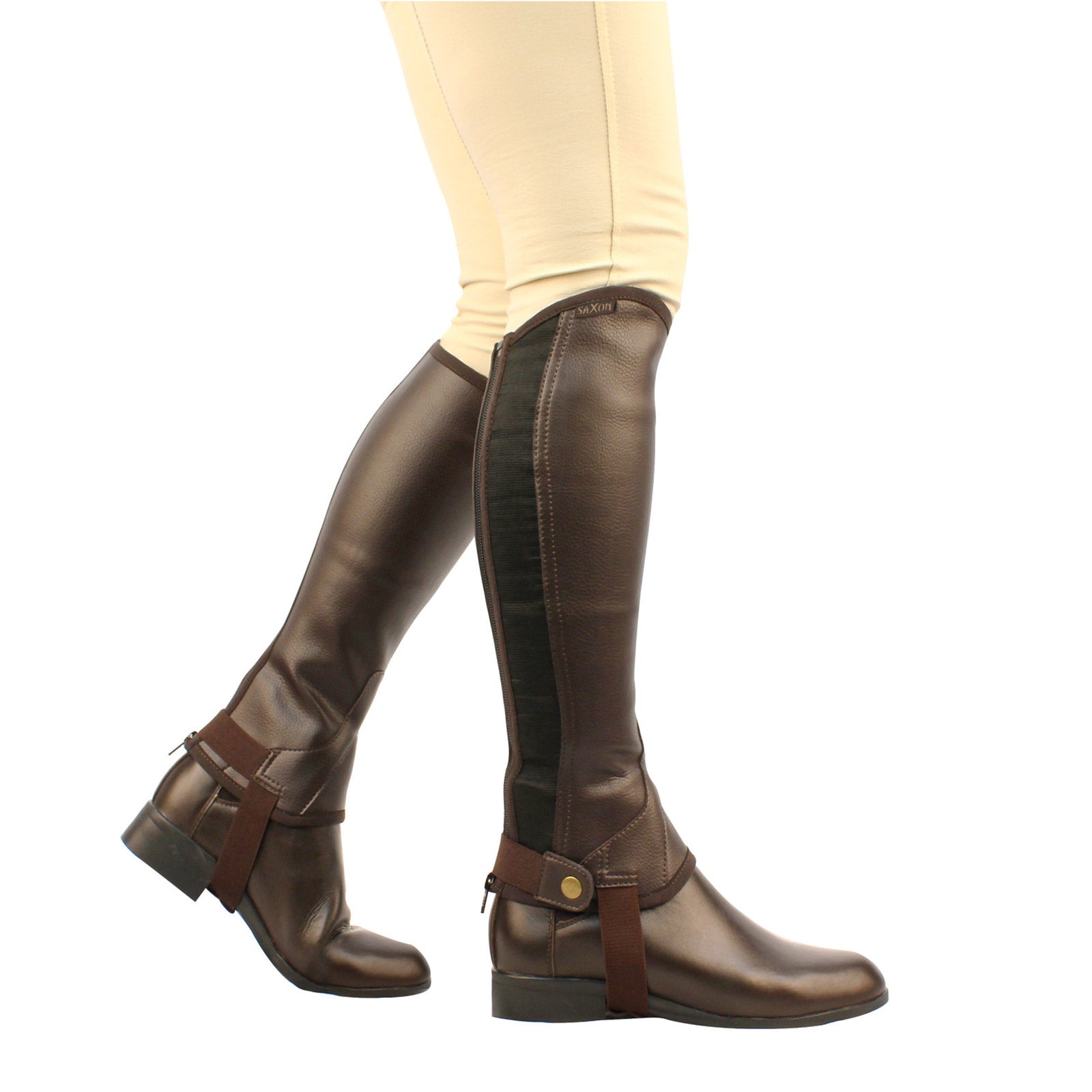 Saxon Equileather Half Chaps, JR Reitstiefel & Reitschuhe