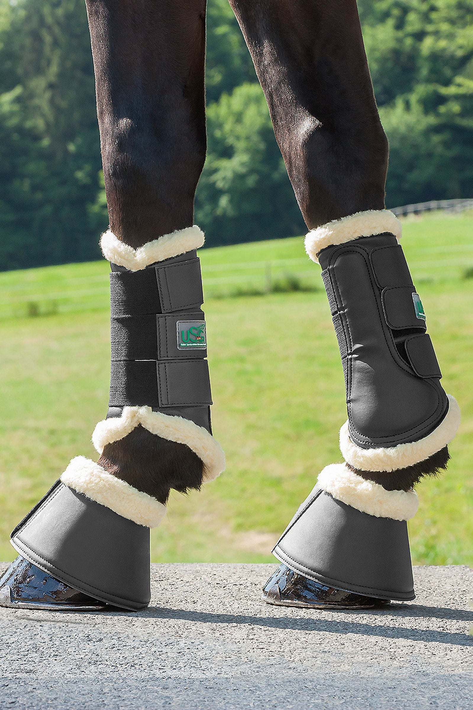 USG Breathopren Hufglocken mit Kunstfell Leg Protection & Hoof Protection for Horses