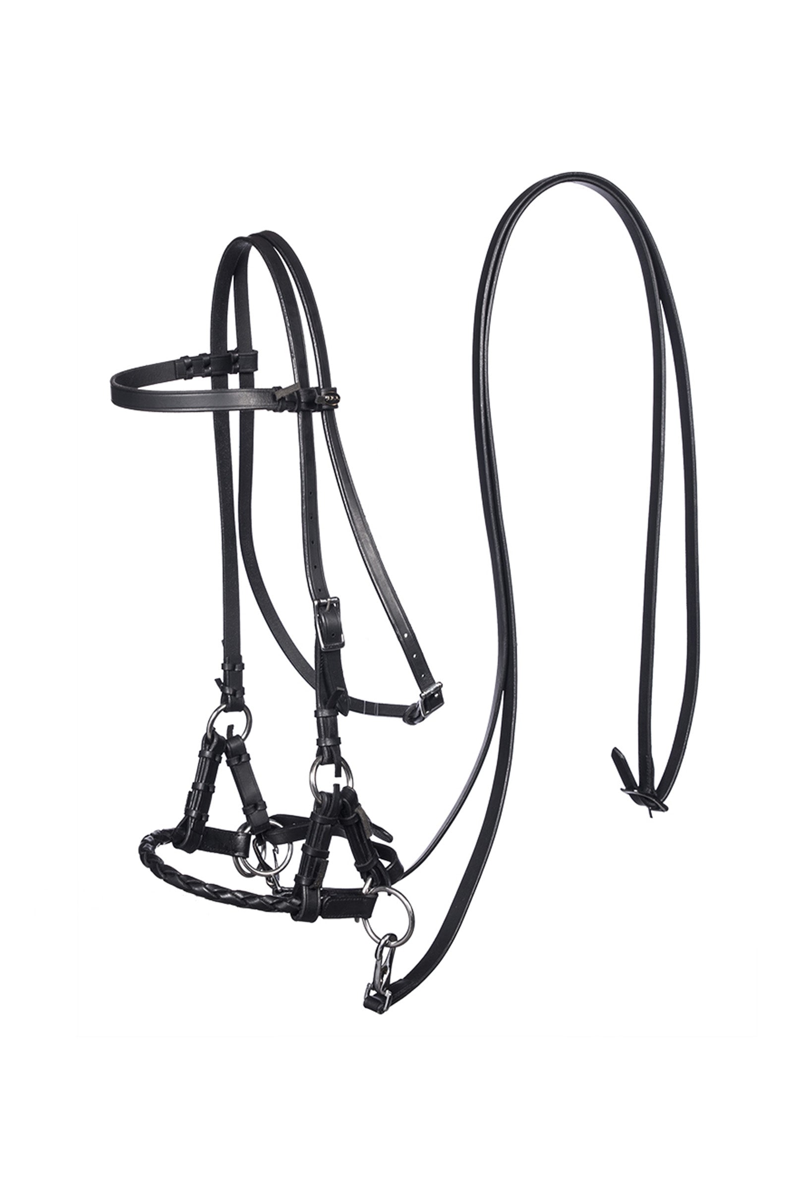 F.R.A. Freedom Riding Articles Pariba Sidepull (System 3) mit geflochtenem Nasenriemen, inkl. Zügel Trensenzäume & Zügel