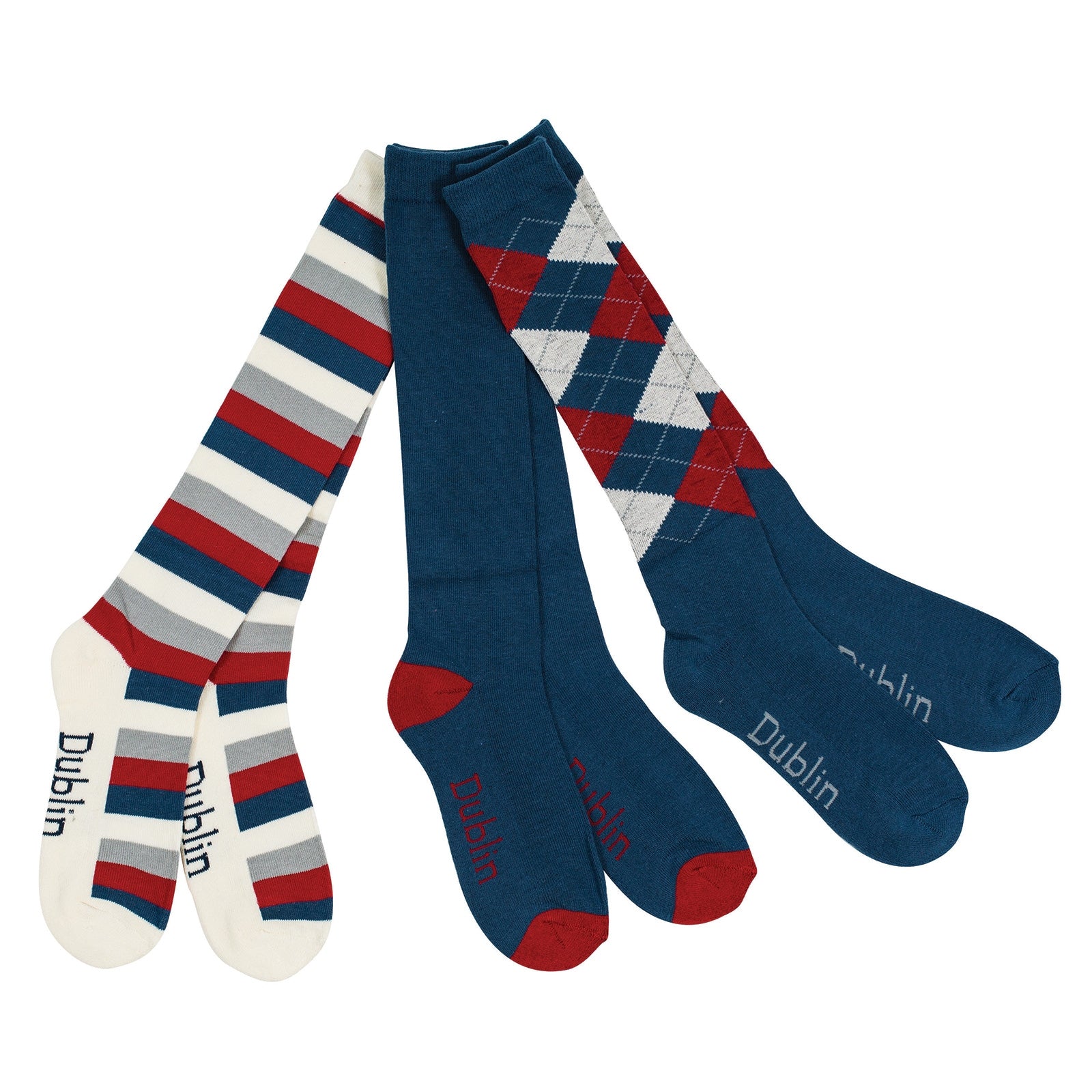Dublin Socks 3 Pack/ 3 pattern Socks