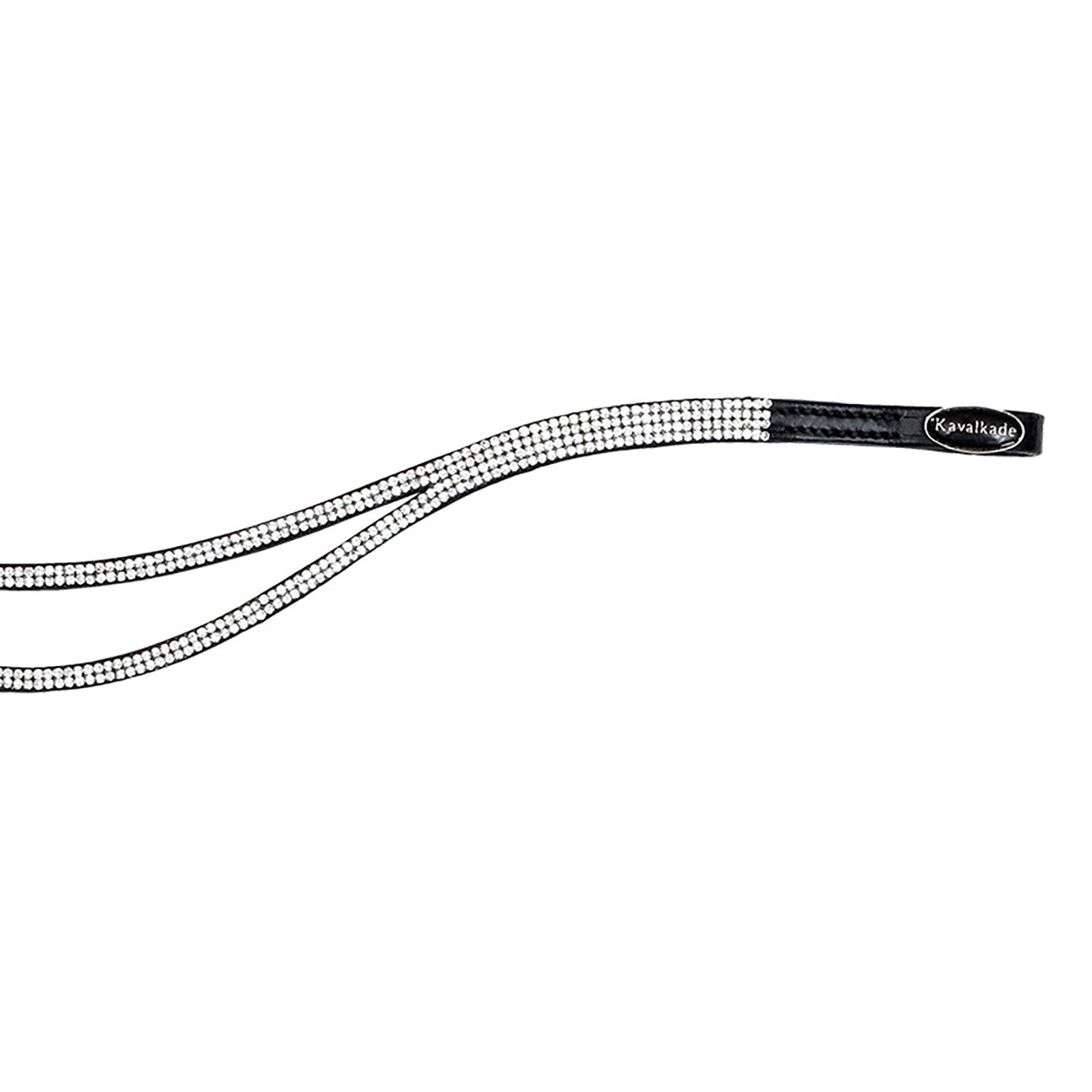 Kavalkade Stirnband, schmal, zweigeteilt, weiße Steine, W Trensenzäume & Zügel