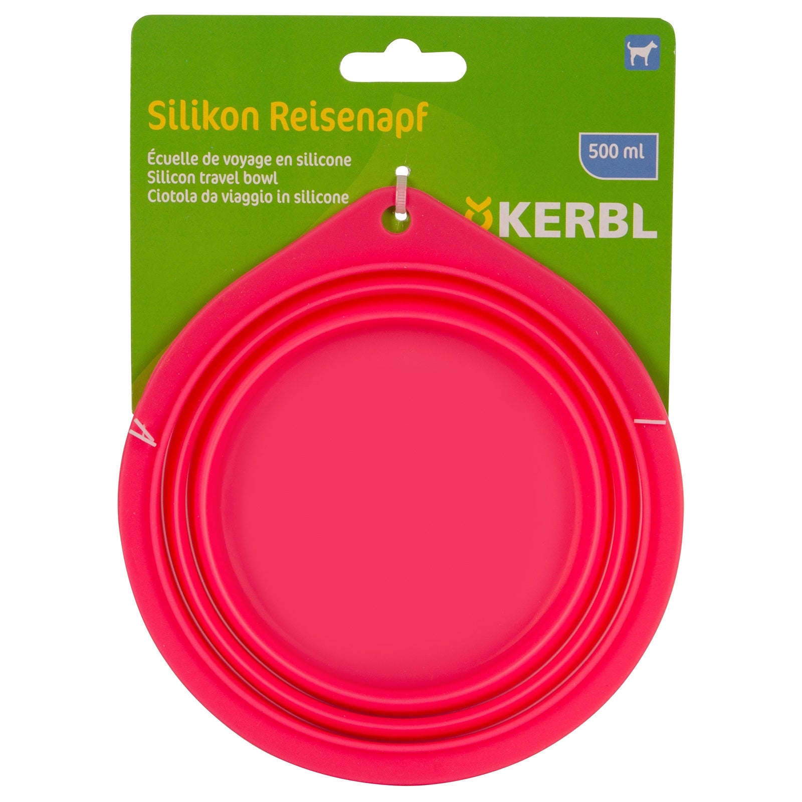 Kerbl Silicone Travel Bowl (Foldable) 500ml Dog Accesories