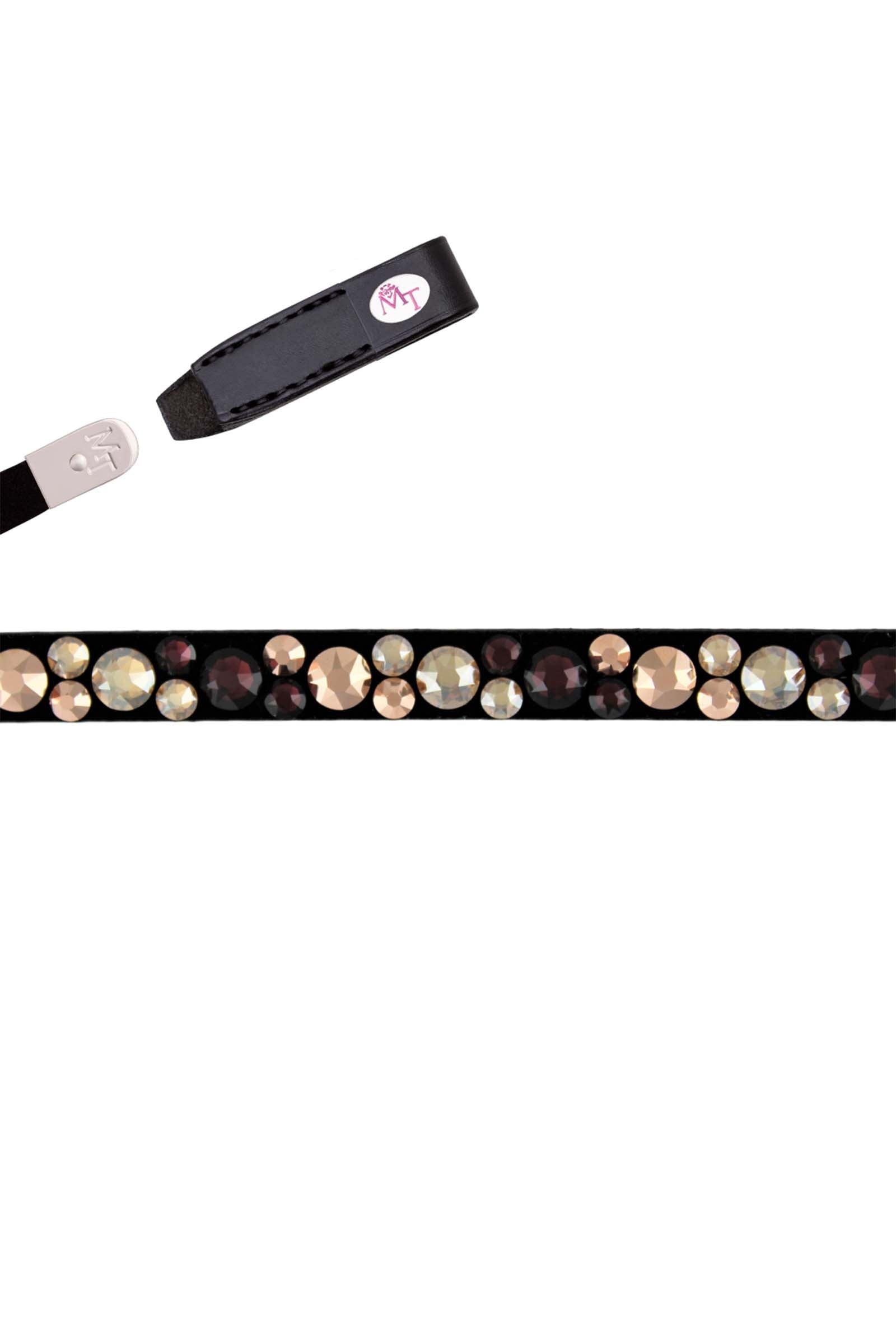 MagicTack Magic Tack Crystal Merlot Gold Bling Classic Stirnriemen Trensenzäume & Zügel
