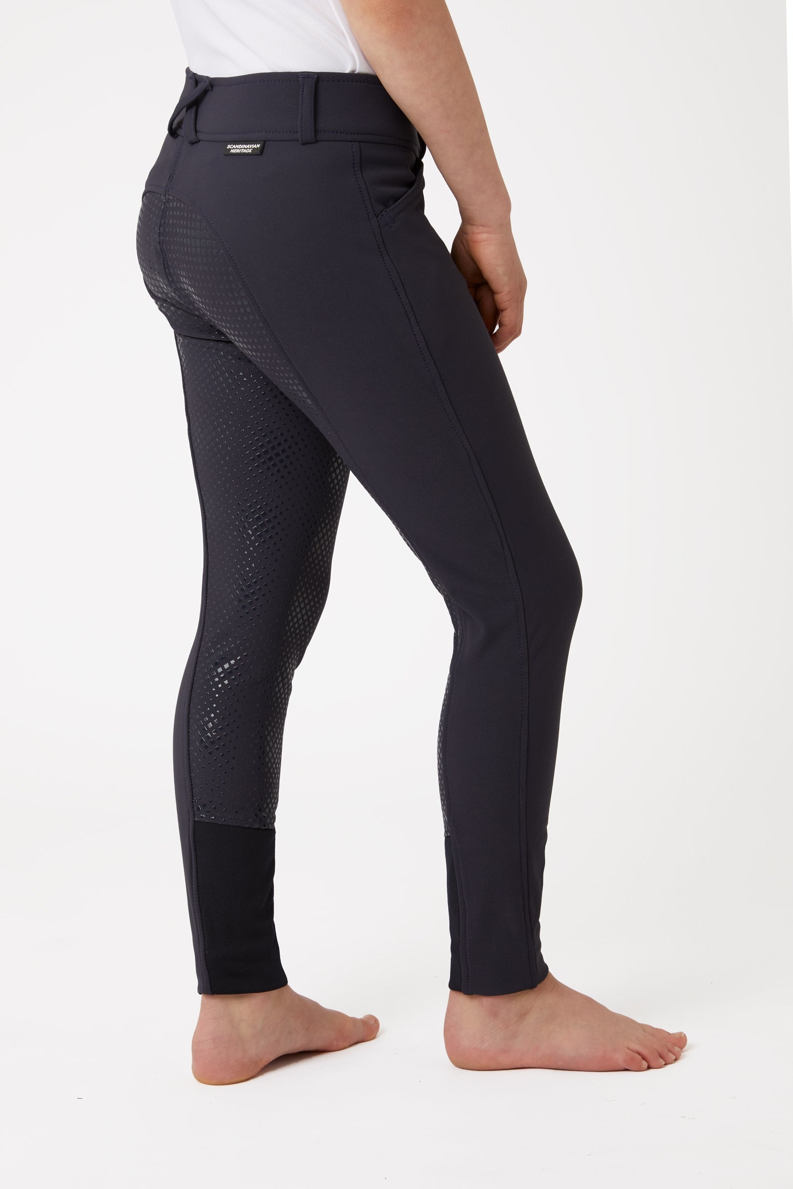 Horze Grand Prix Kinder-Vollbesatzreithose mit Silikongrip, UPF 50+ Kinder Reitbekleidung