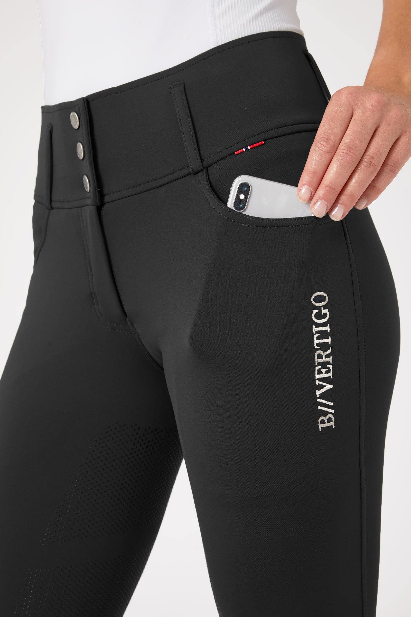 B Vertigo Women's Meghan High Waist Full Seat Breeches UPF 50+ Womens Breeches