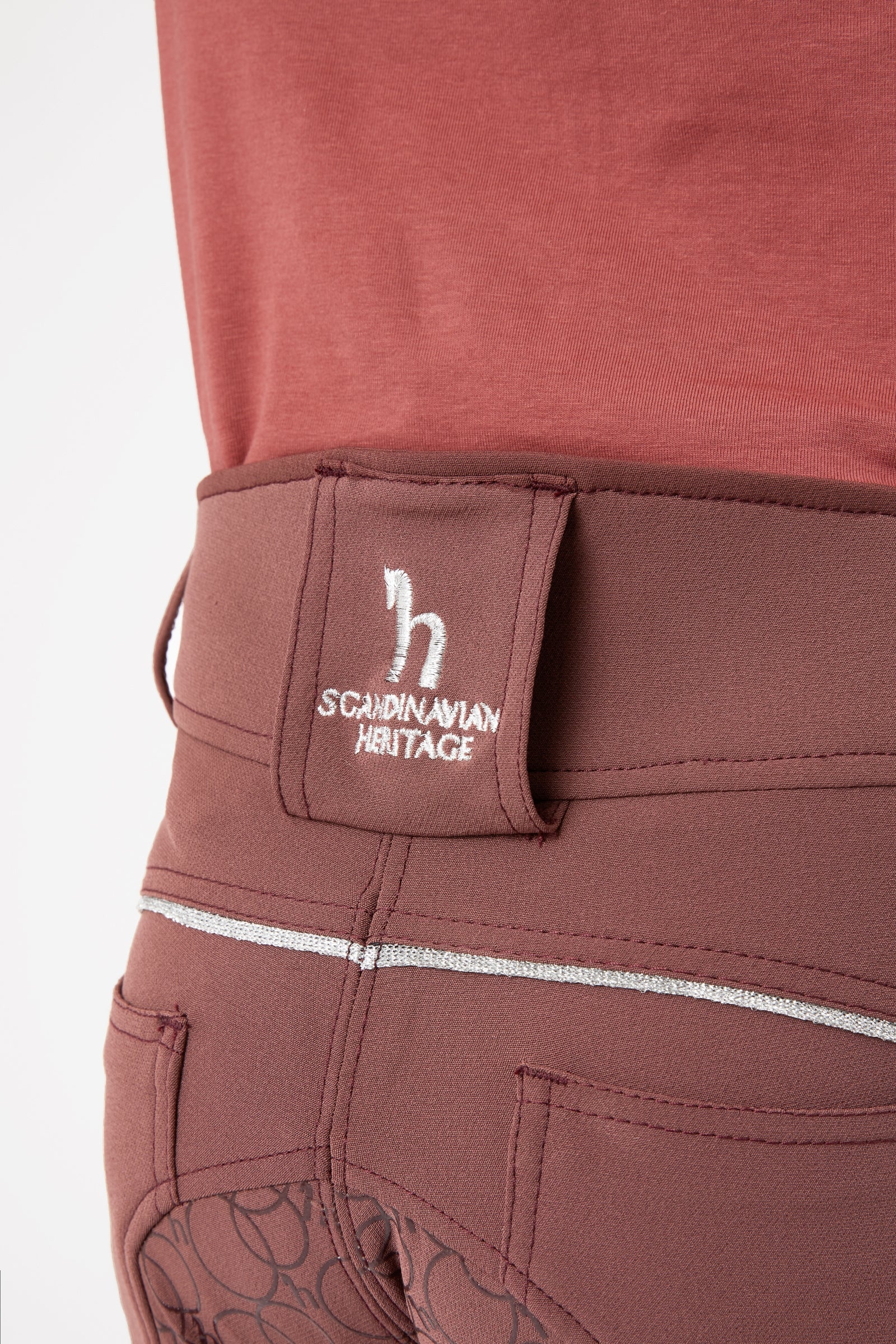 Horze Leighton Teens Silicone Full Grip Breeches with Phone Pocket Kids Apparel