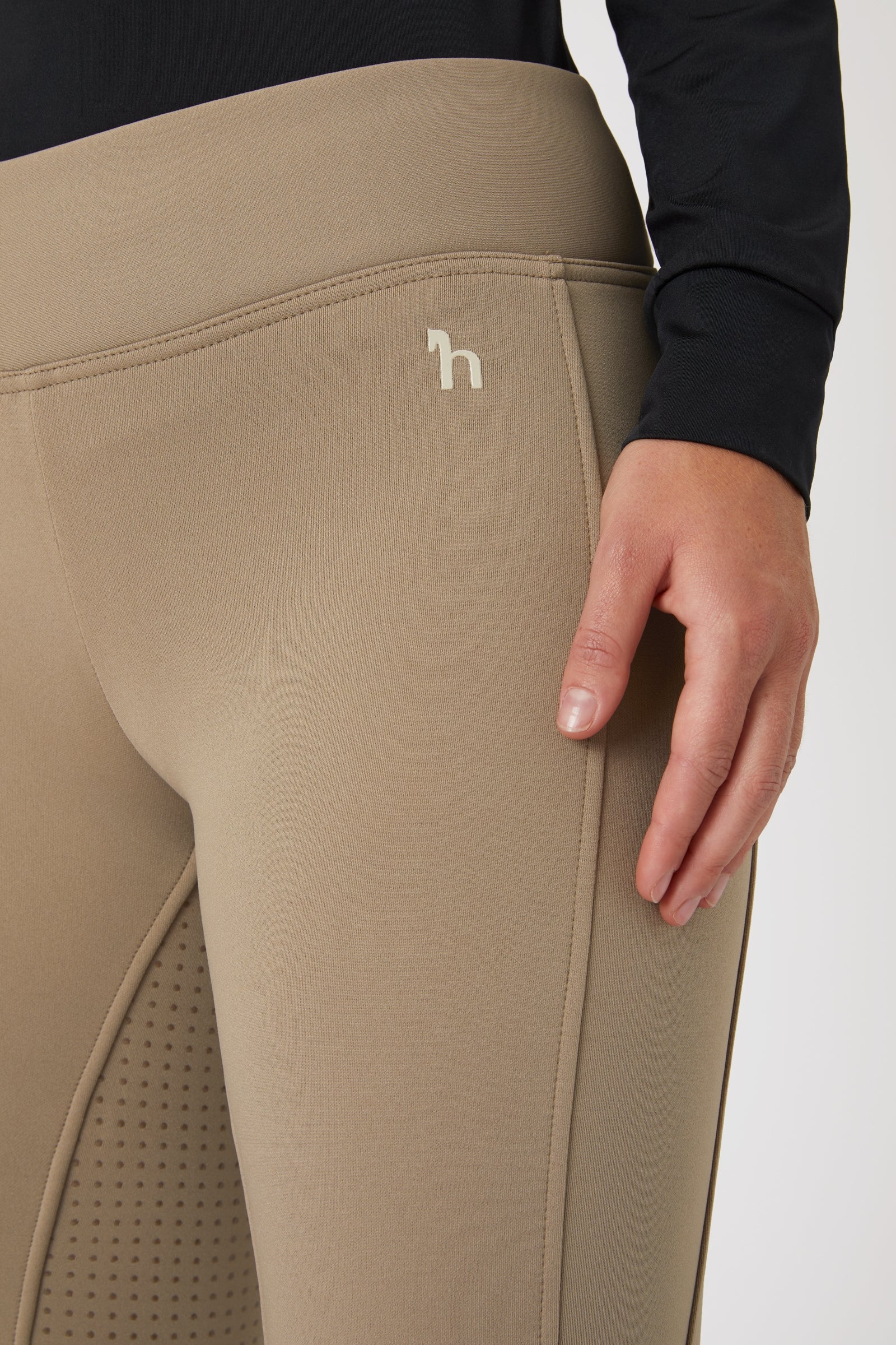 Horze Active Women's Full Grip Winter Riding Tights with Phone Pocket Womens Breeches