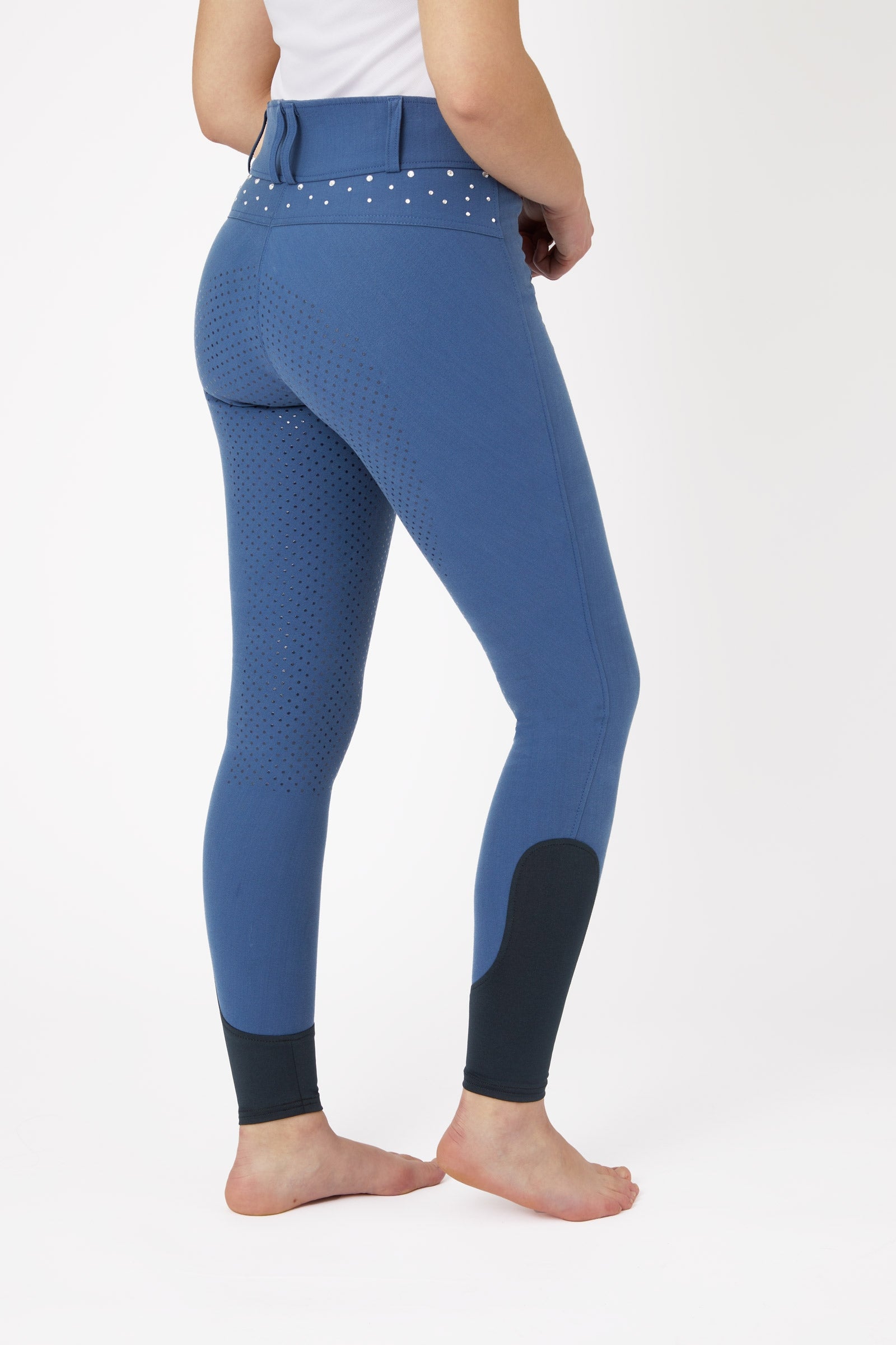 Horze Damen Vollbesatzreithose mit hohem Bund und Kristallen Womens Breeches