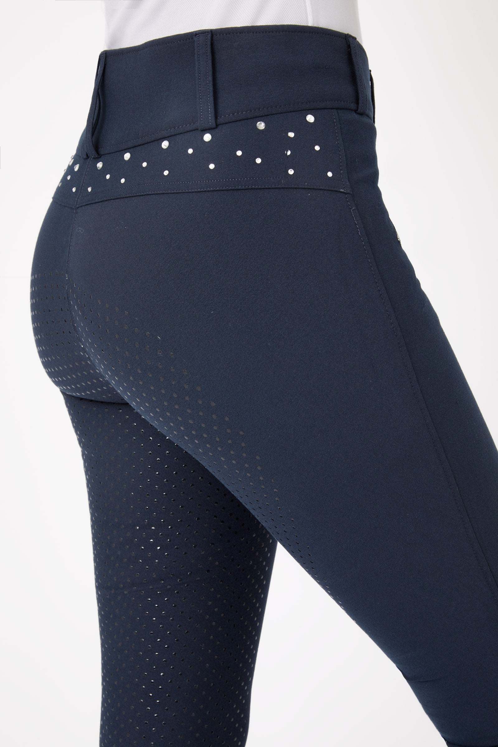 Horze Women's High Waist Full Grip Breeches with Crystals Womens Breeches