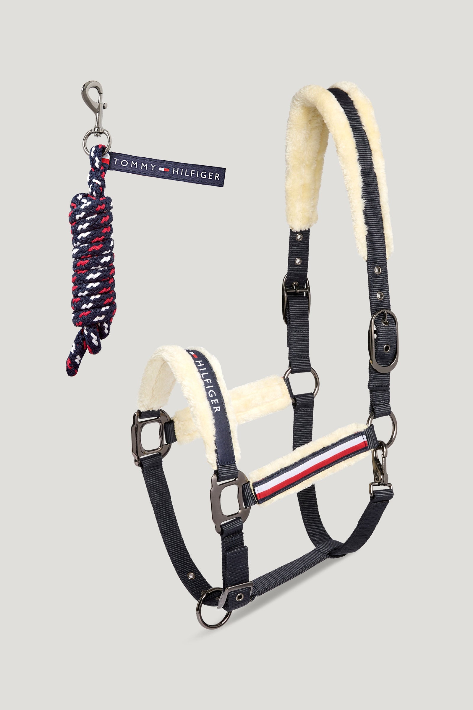 Tommy Hilfiger Equestrian Yale Set Halfter mit Kunstfell und Führstrick Halfter & Stricke