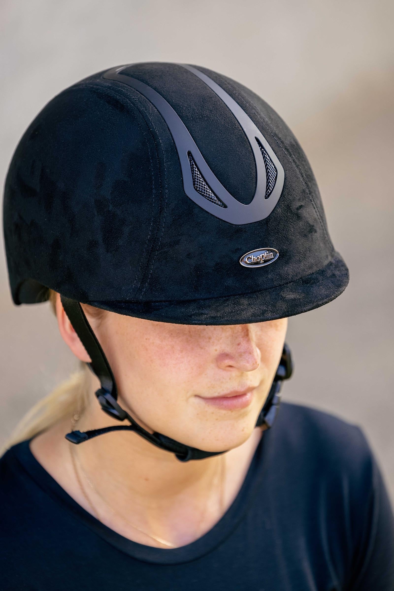 Choplin Aero Velvet Riding Helmet Safety Equipment