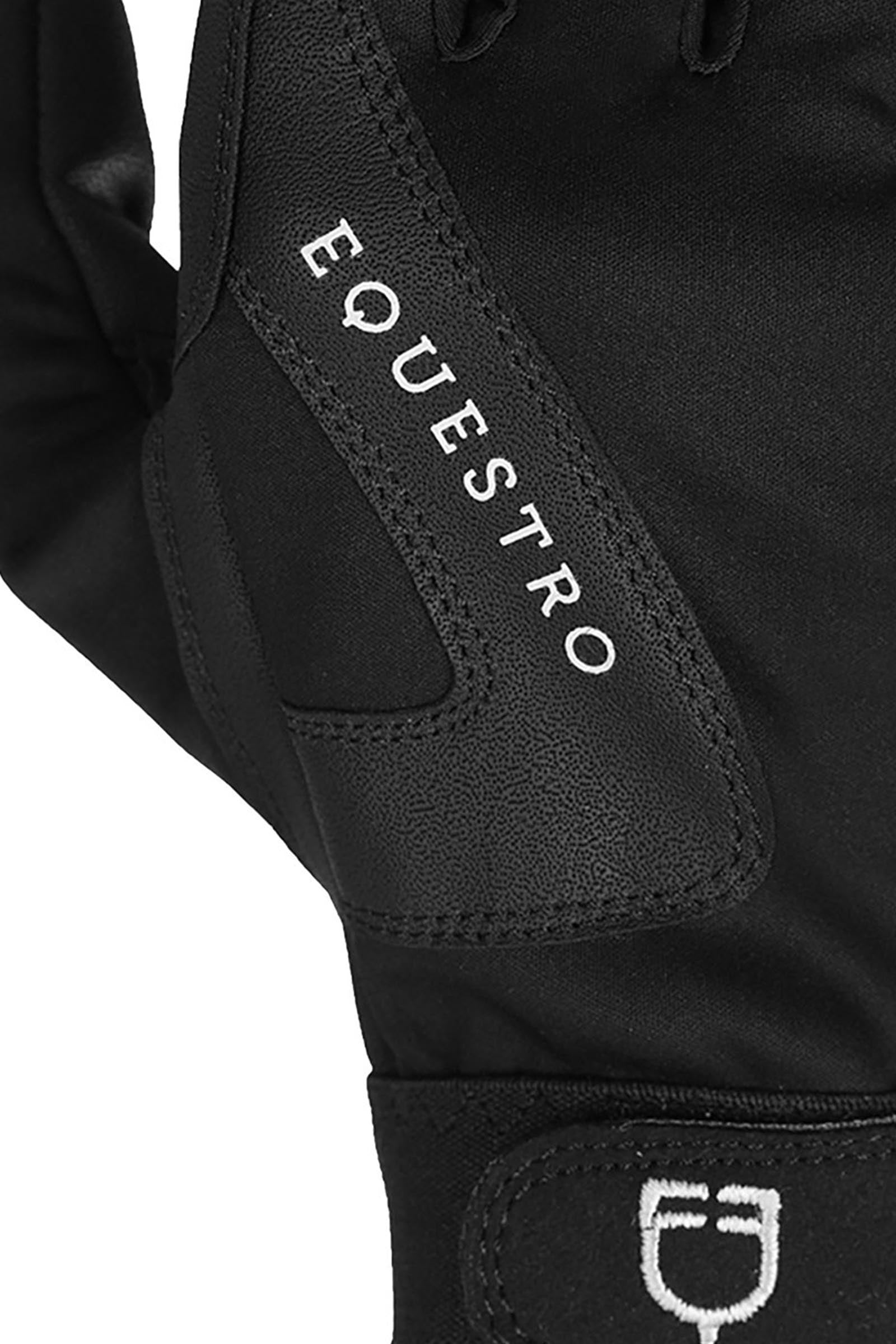 Equestro Technical Fabric Gloves With Fleece Lining Riding Gloves