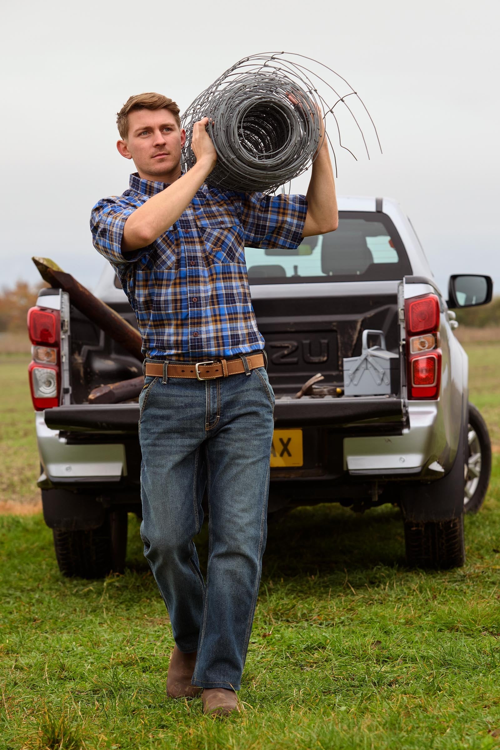 Ariat Rebar M7 Slim DuraStretch Men's Workhorse Straight Leg Jeans Mens Riding Clothing