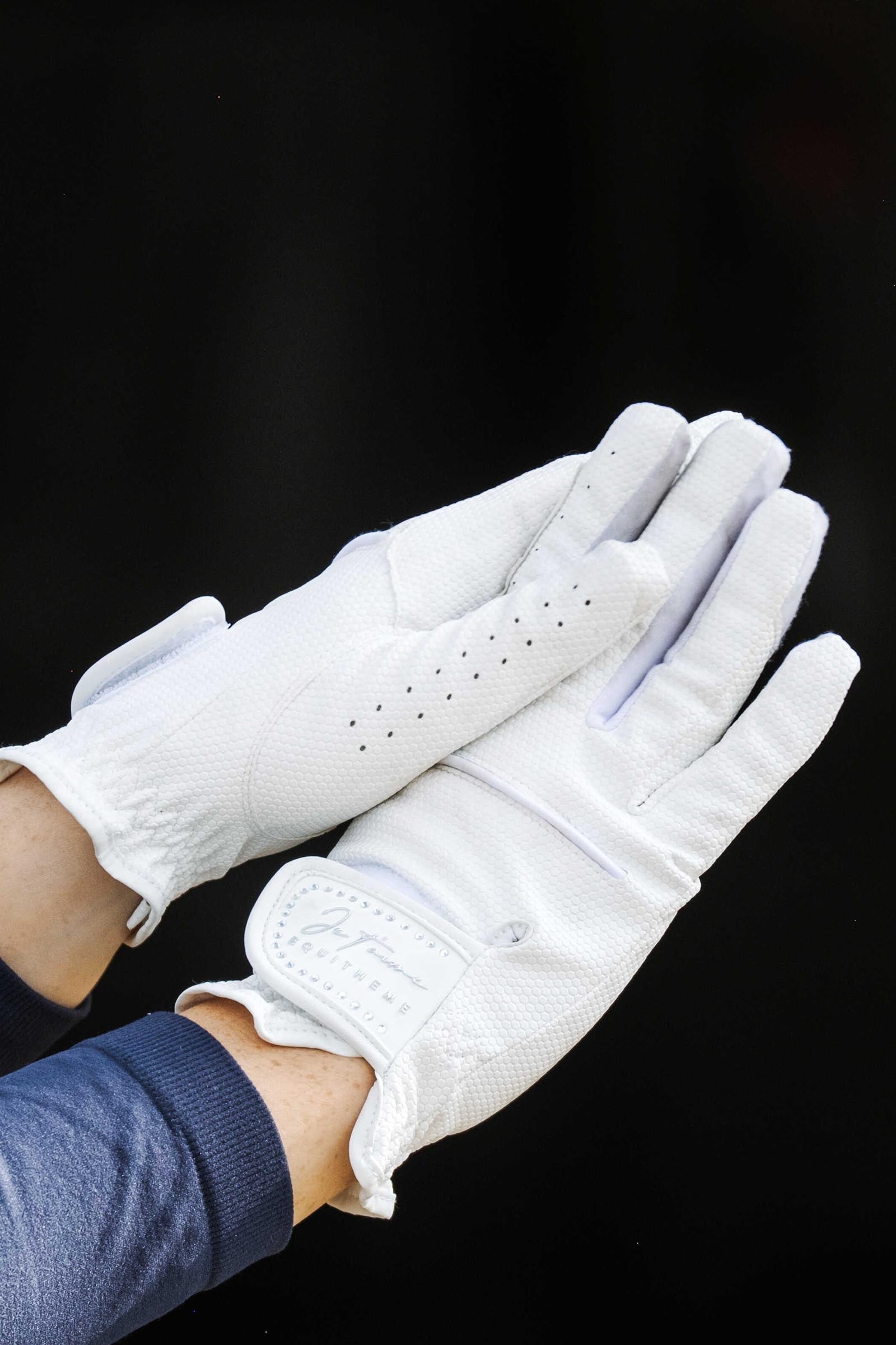 EQUITHÈME Strass Je t'aime Gloves Riding Gloves