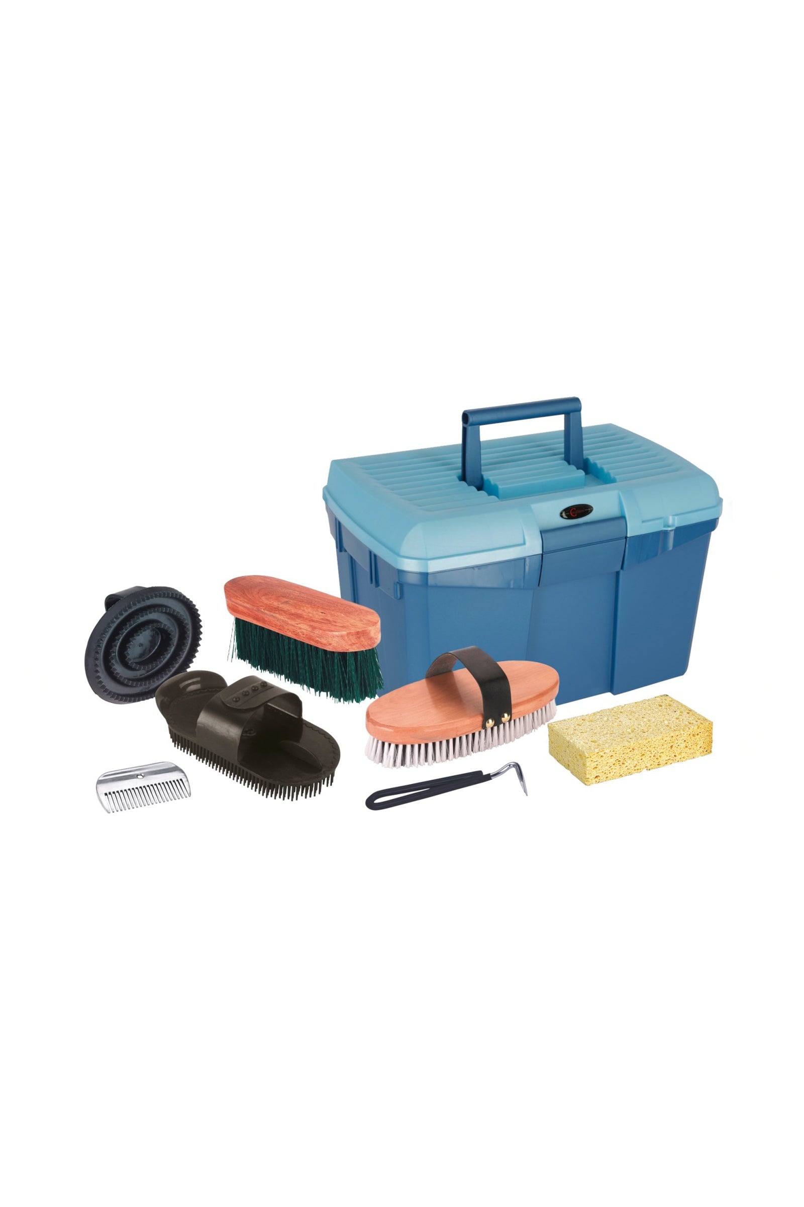 Kerbl Putzbox mit Putzset (7-tlg.) Pferde Putzzeug