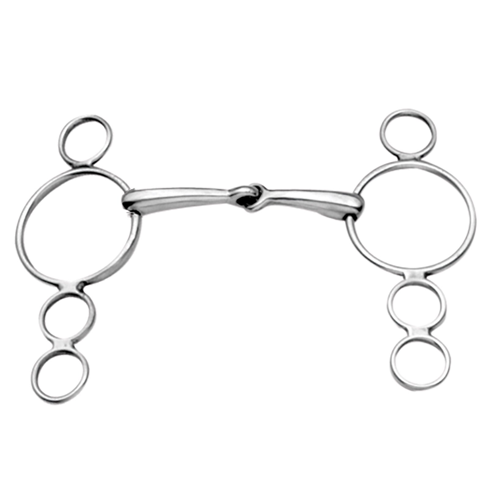 Korsteel Edelstahl gebrochenes 3-Ring Dutch Gag Bit Gebisse