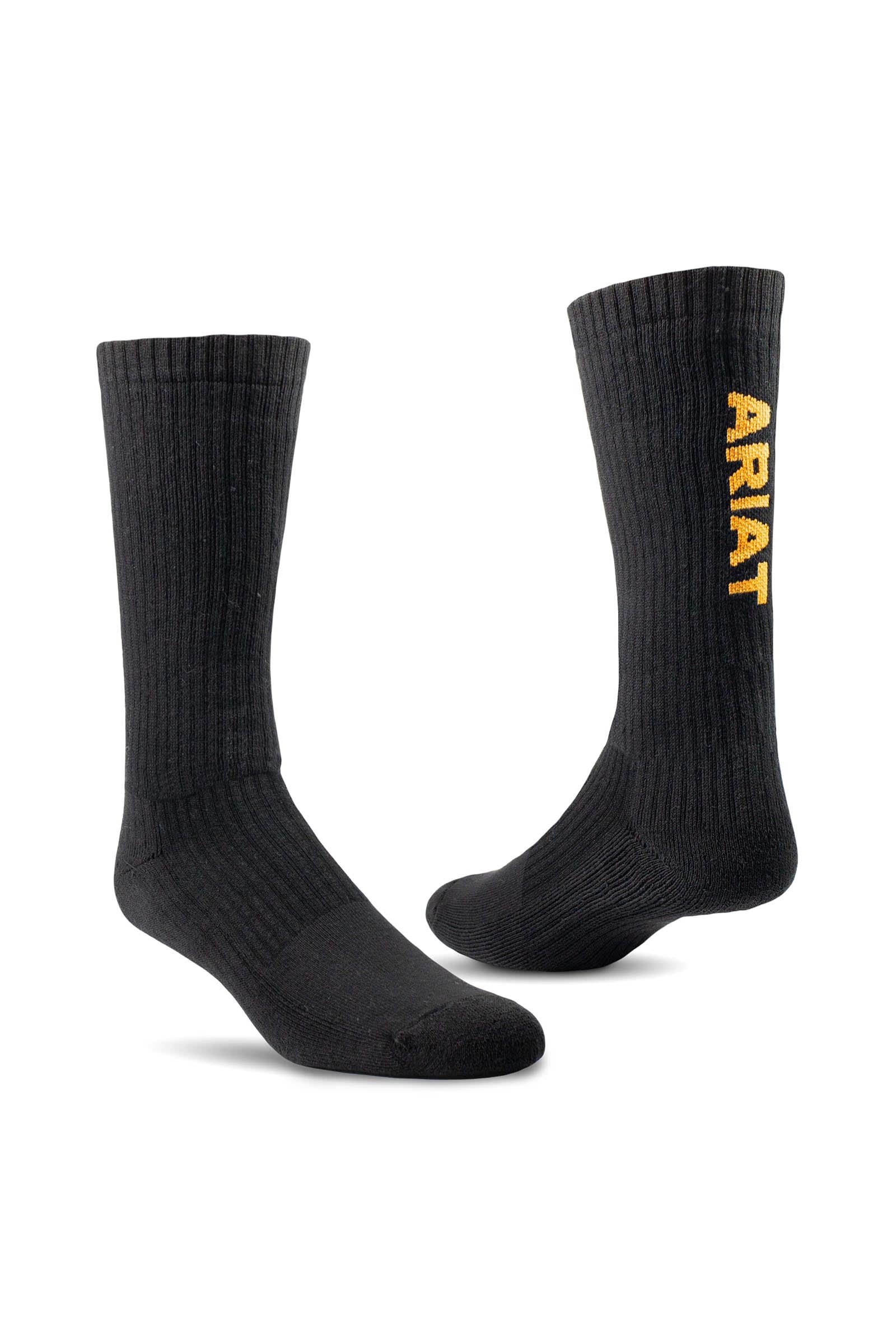 Ariat Adults Premium Ringspun Cotton Mid Calf Work Sock 3 Pair Pack Socks