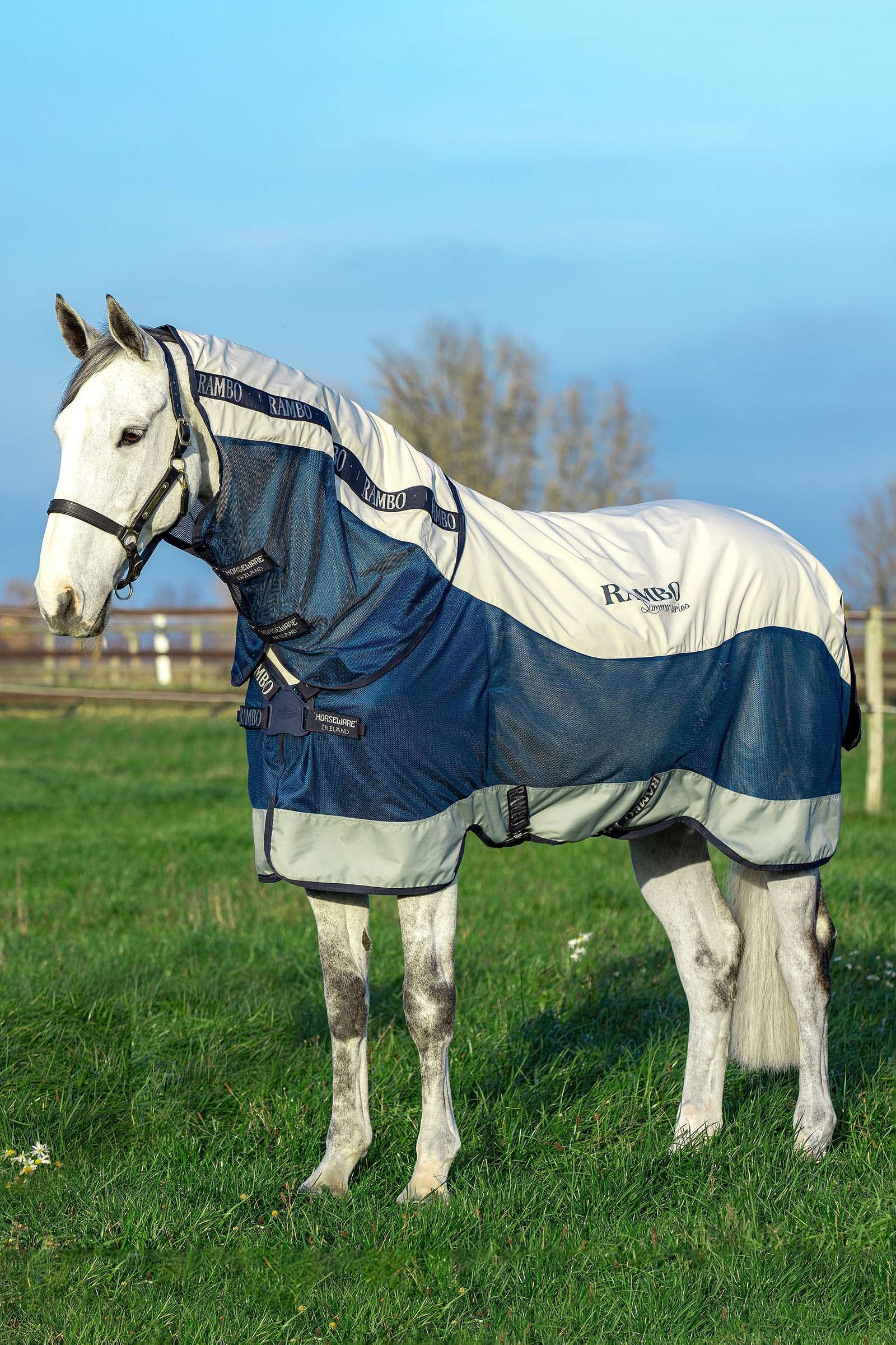 Horseware Rambo Summer Series Weidedecke mit Liner und abnehmbarem Halsteil, 100g Pferdedecken